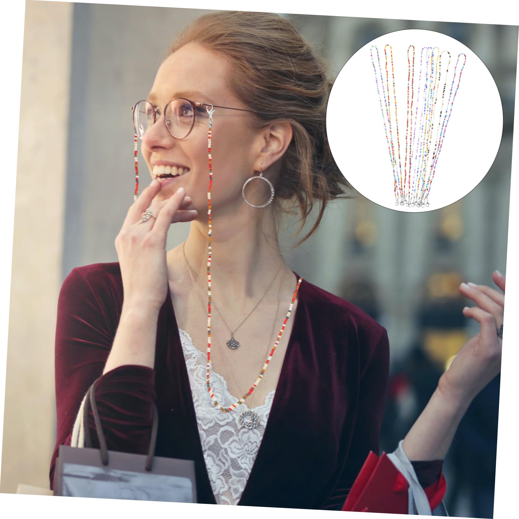 24stücke Brillenketten Teilig Verstellbare Brillenhalterung Mit Anti-rutsch-funktion Farbige Umhängebänder Für Brillen Und Sonnenbrillen Geeignet Für Modebewusste Und