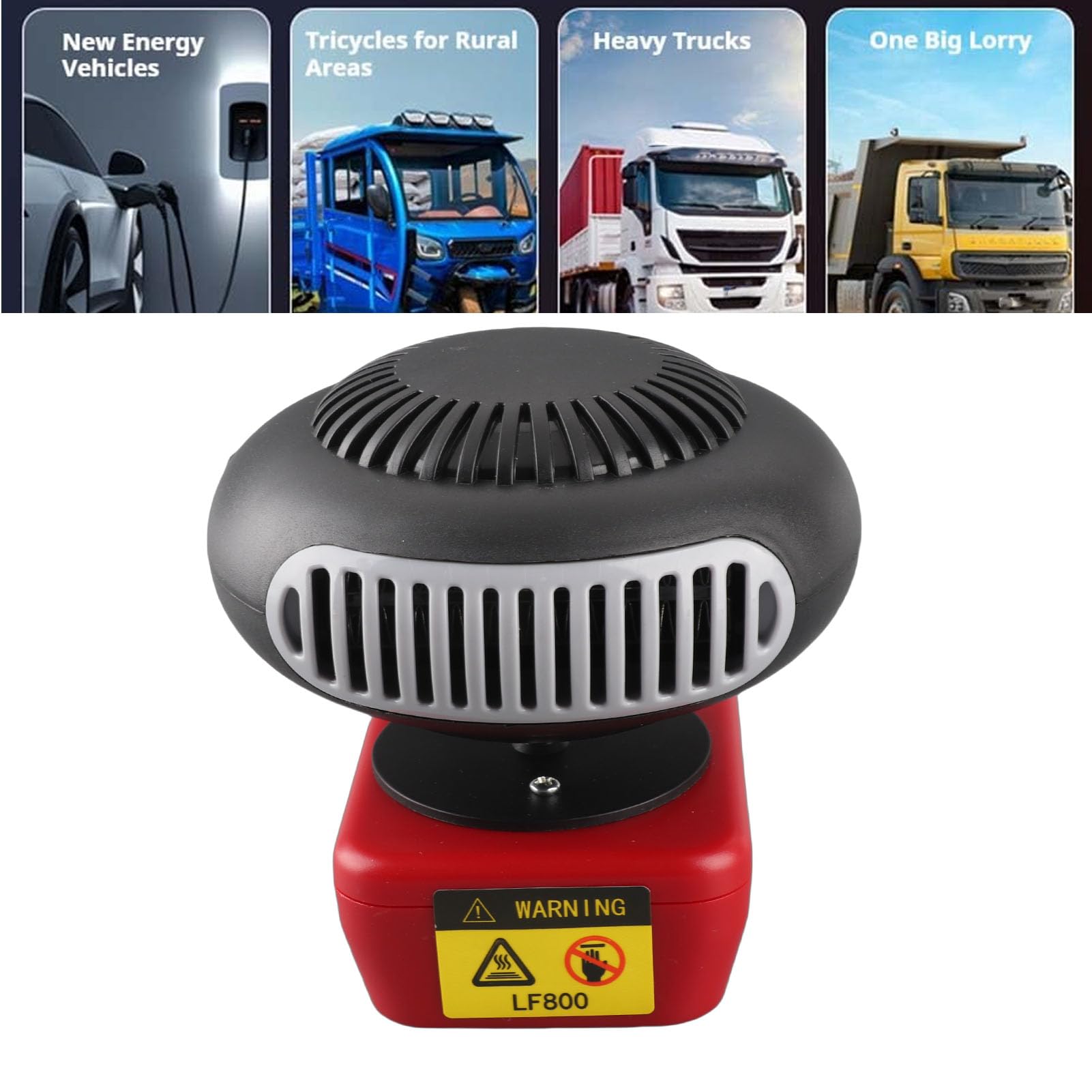 Eujgoov Battery Powered Heater, 200W Portable Space Heater with 2 Temperature Settings 360 Rotation and USB Ports for Indoor Use in Office Camping Car Tent(battery not included) — view 4