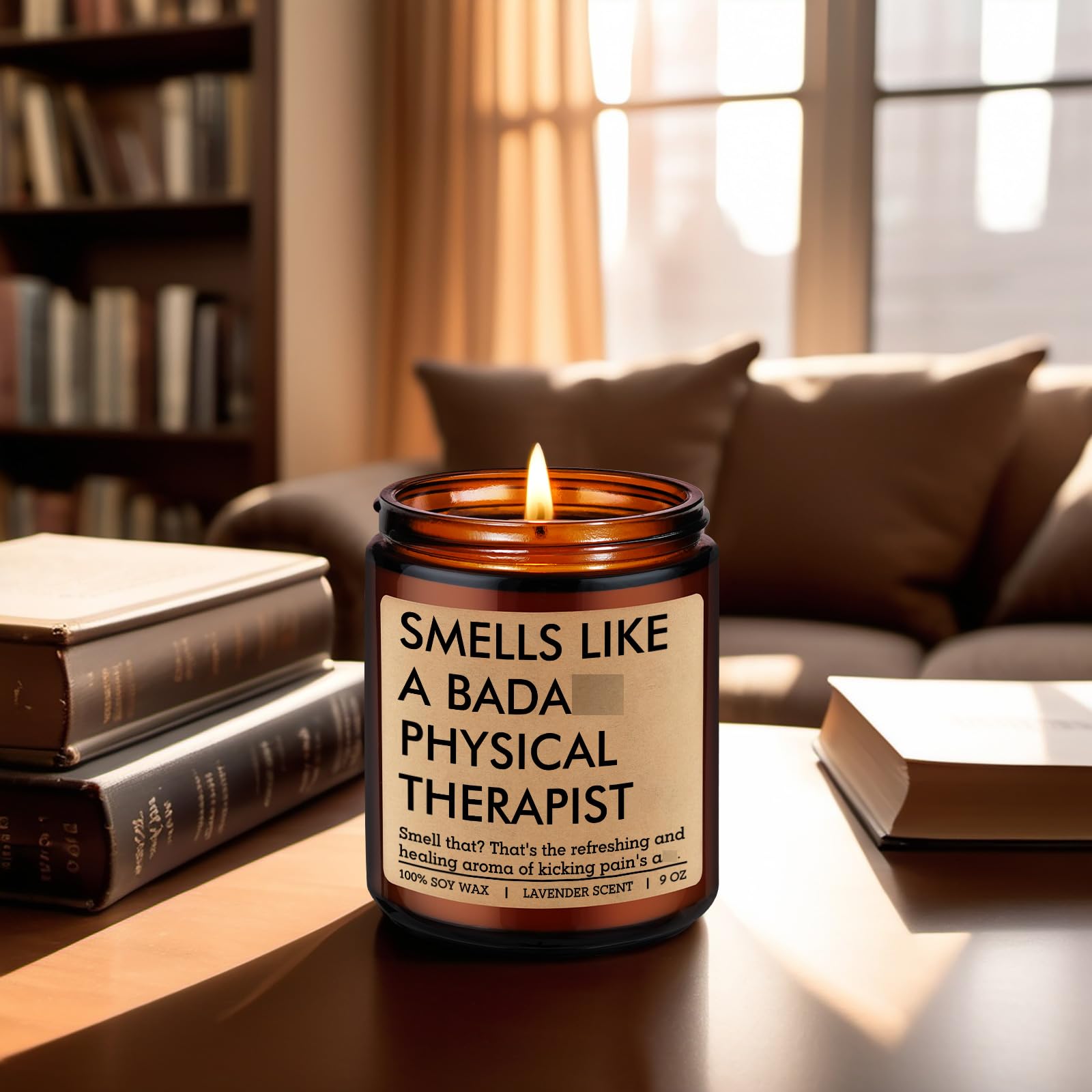 LEADO Candle, Physical Therapist Gifts - PT Month, Physical Therapy Gifts for Women, Men - Cool Fathers Day, Thank You, Appreciation, Graduation Present for PTs Therapists, PT School Graduate, Student