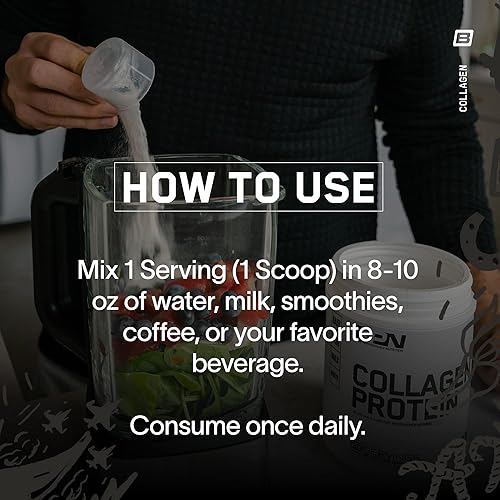 Miniatura 4 de BARE PERFORMANCE NUTRITION, Proteína de colágeno BPN, péptidos de colágeno bovino alimentados con pasto, sin sabor