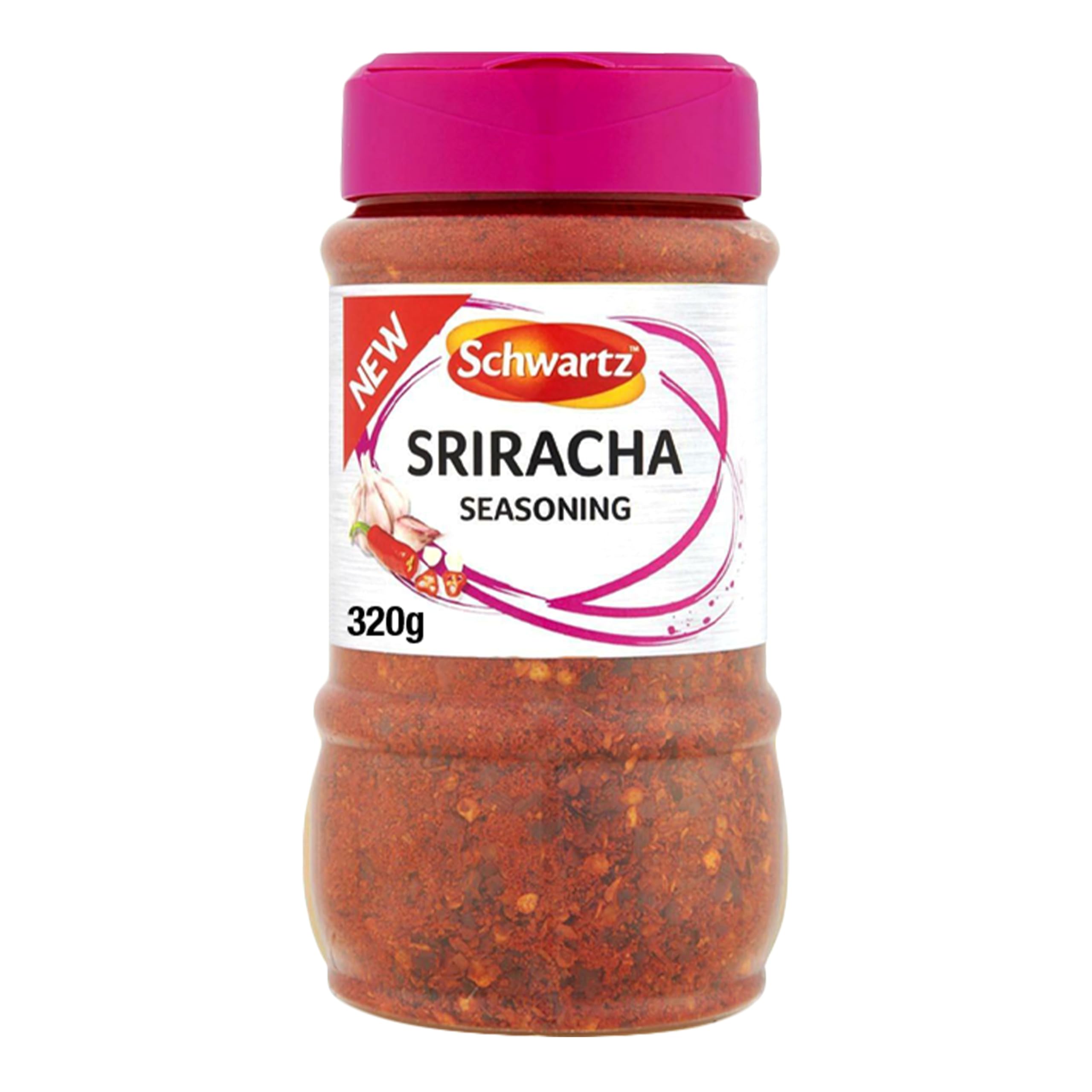 Schwartz Sriracha Seasoning, Thai-Inspired Flavour, Expertly Blended with Chillies & Garlic, Sweet & Sour Heat, 320g