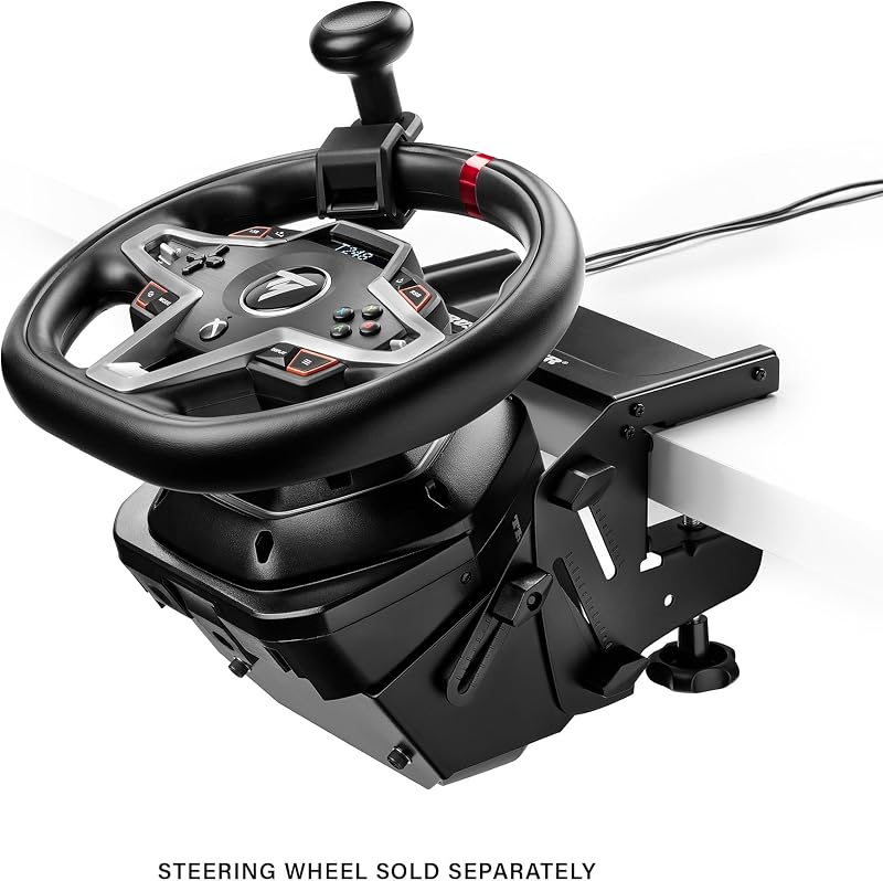 Thrustmaster SimTask Steering Kit - Farming/Trucking Mount - PS5, XBOX, PC | Desk mount for T128/T248/T248R, Heavy vehicle driving, Adjustable horizontal position, Rotary spinner knob, 100% metal