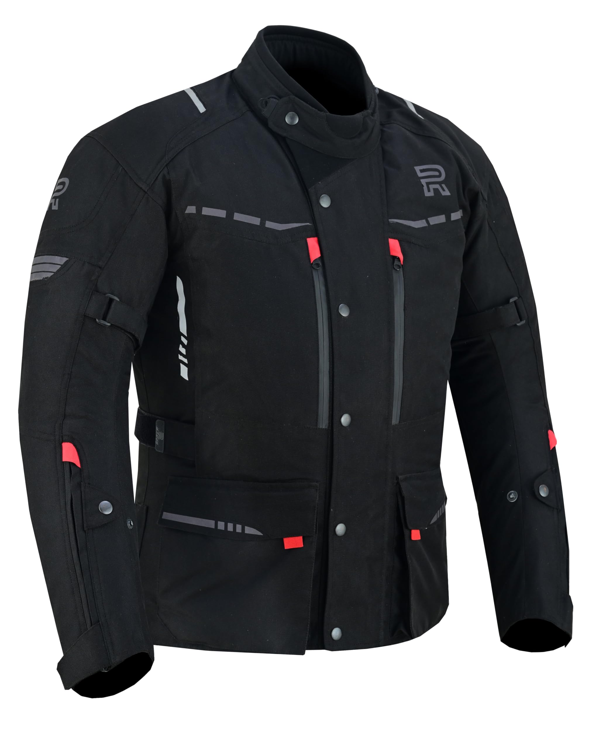 RAXUS SpeedFight Giacca Moto Uomo Inverno 3/4 Impermeabile Omologata CE