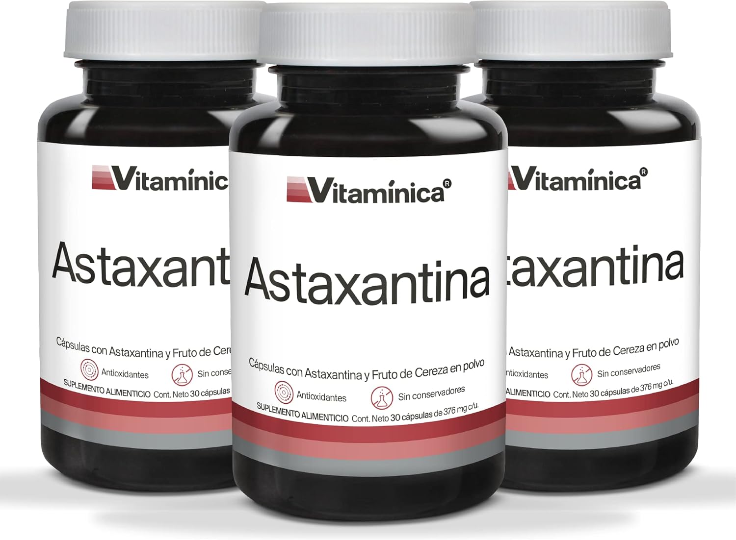 Astaxantina Vitamínica 90 cápsulas de 376 mg c/u 3 meses Sin