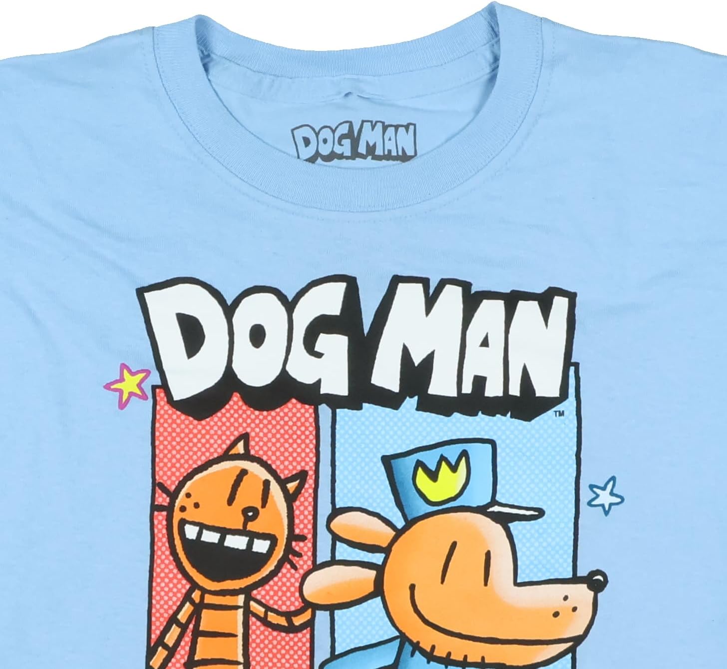 Dog Man T-Shirt Big Boys' Petey and Dog Man Short Sleeve Graphic Top