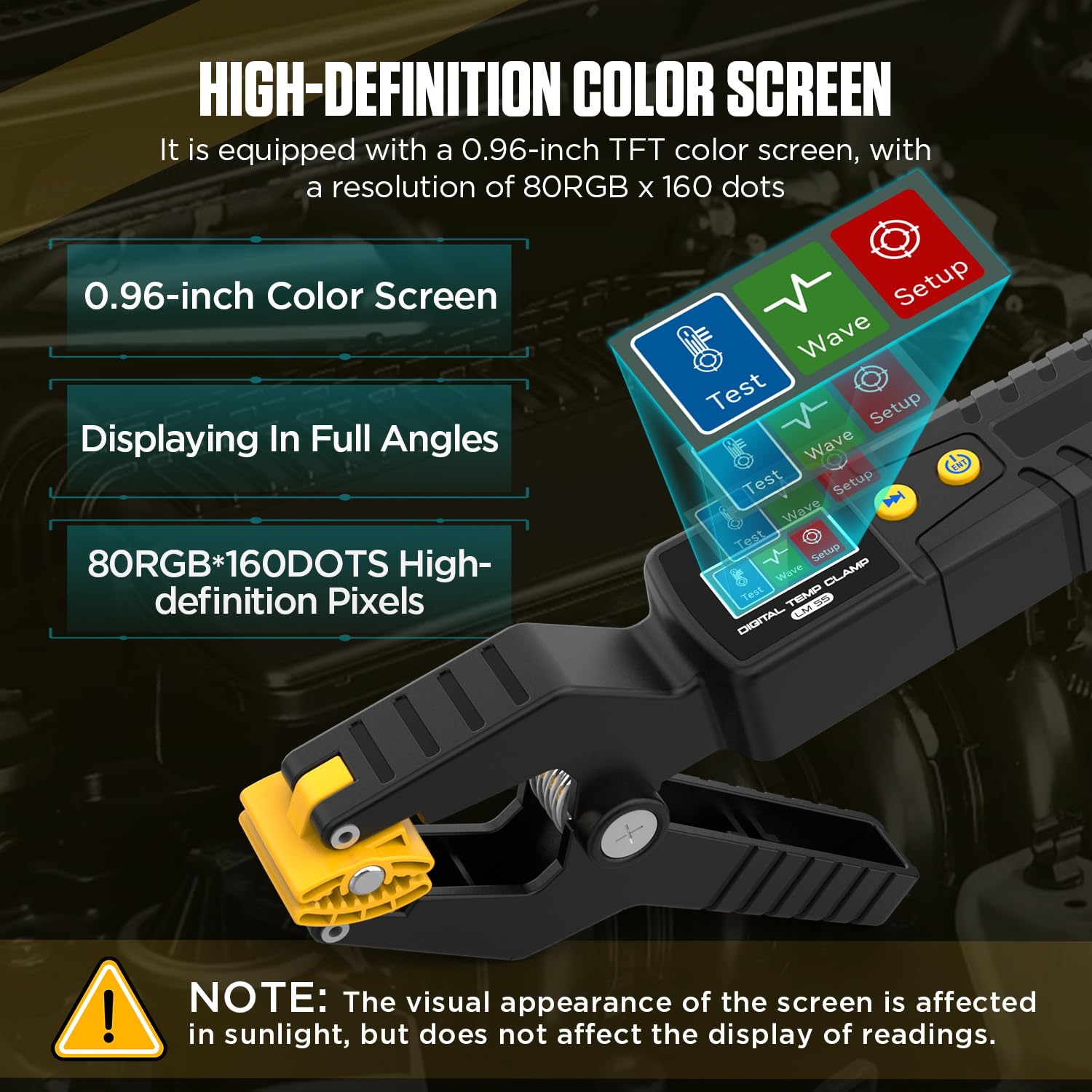 Digital Thermometer HVAC,Pipe Temp Clamp for Heating and Cooling Systems,HVAC Thermometer with Digital and Waveform Display,Real-Time Temp Measurement, Store 8 Waveform Data image 7 of 9 B0D5XX6TPN