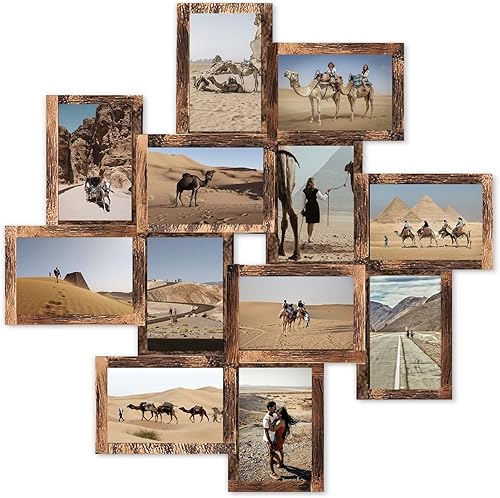 Vista 12 de J.M.Deco Marcos de Fotos Collage de 12 Aberturas Reunión Amigos Familia Memoria Marcos de Fotos para Decoración de Pared Marco de Foto Selfie