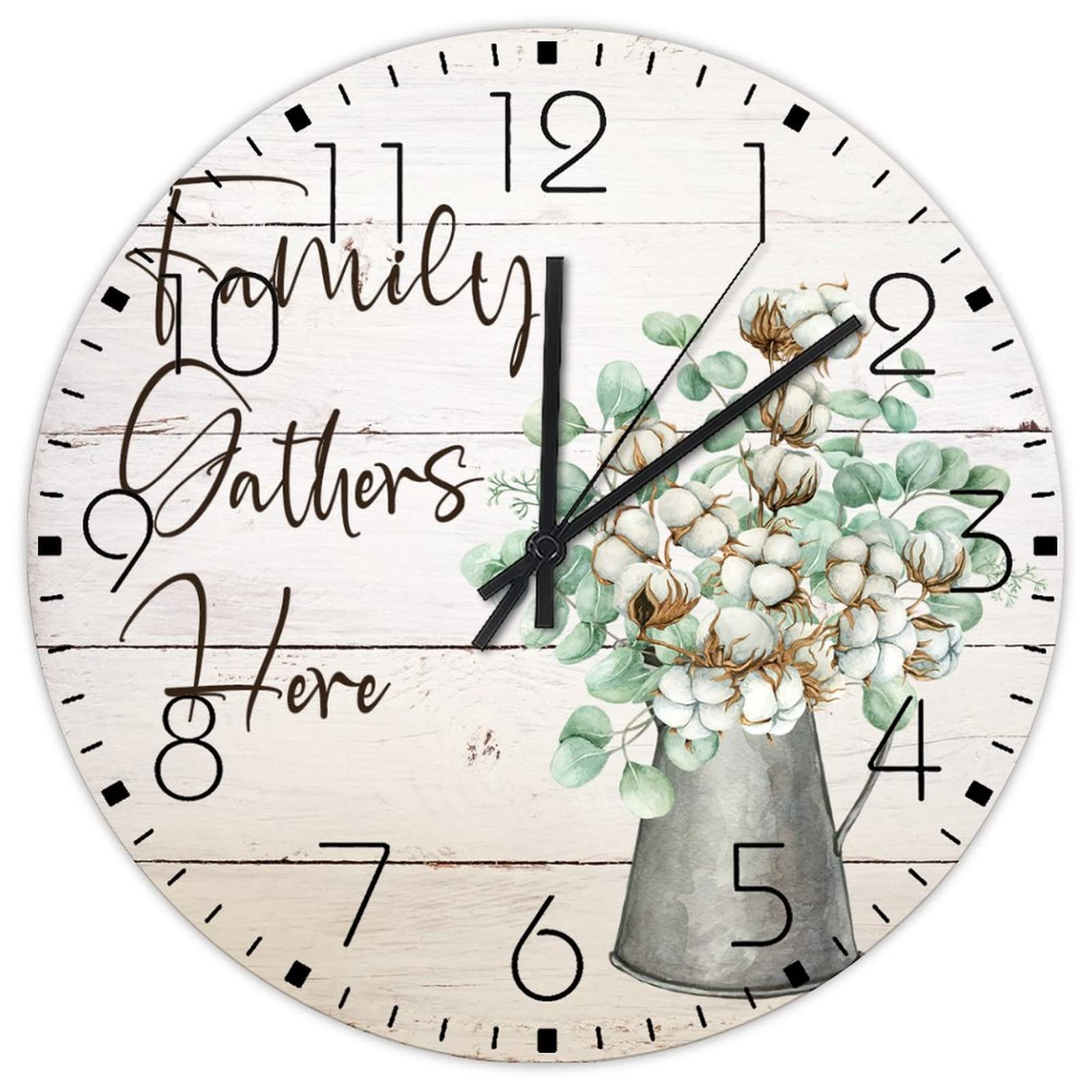 Horloge murale vintage fleurs colorées pour décoration de cheminée