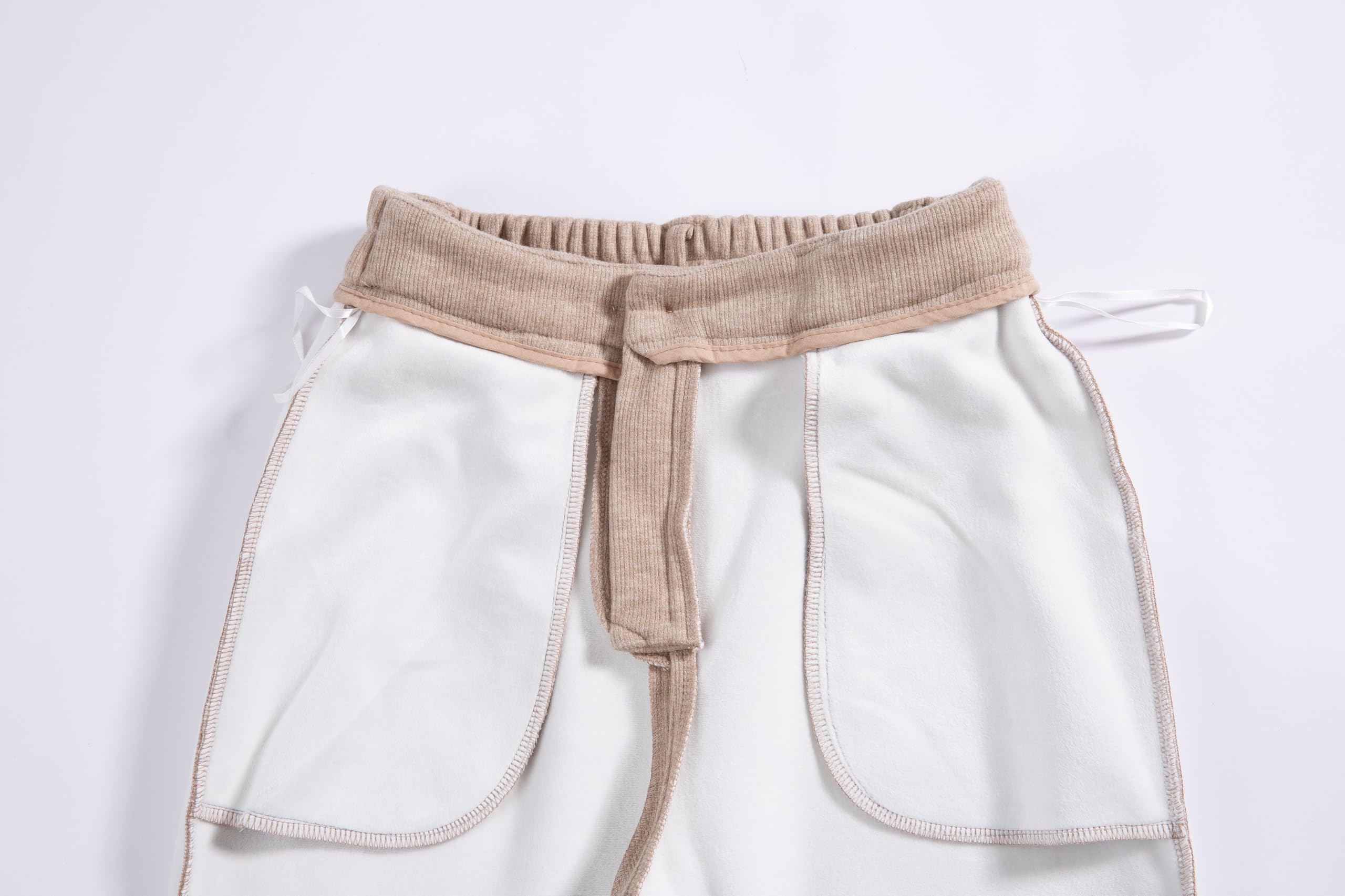 Fakanhui Damen-Arbeitshose mit Fleece-Futter, weites Bein, hohe Taille, warm, lässig, Hose