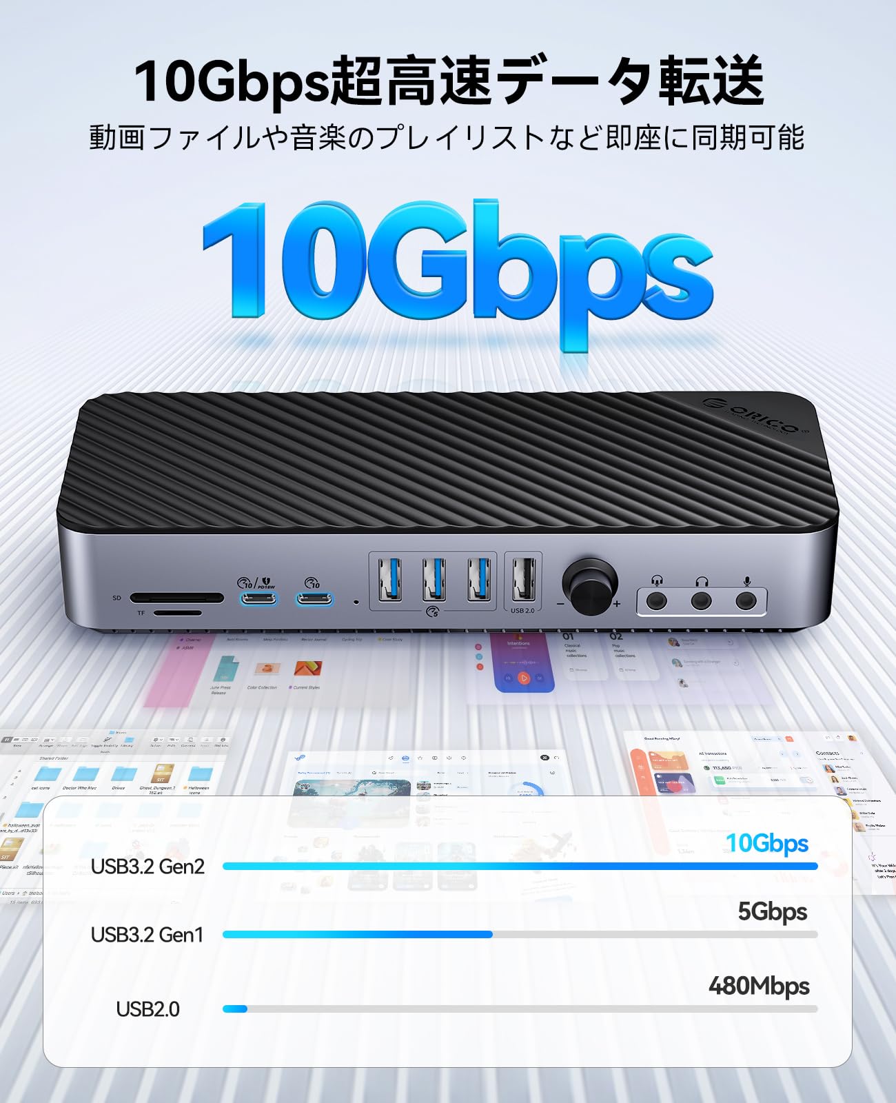 Amazon.co.jp: ORICO 20-in-1 USB-C Docking Station with 4 Screens