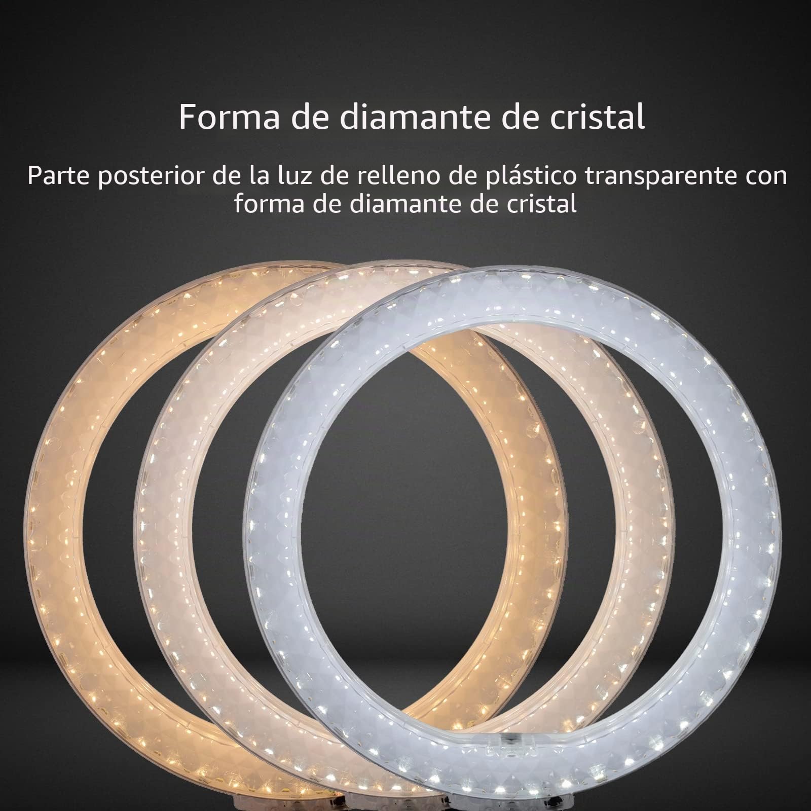 Anillo de luz para selfie de 10 pulgadas con soporte de trípode y soporte para teléfono, iluminación fotográfica, luz LED circular RGB para cámara de maquillaje, YouTube, Tiktok (RGB)