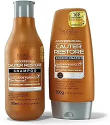 Kit Shampoo + Condicionador Cauter Restore Cauterização Capilar Profissional para Cabelos Danificados - FOREVER LISS