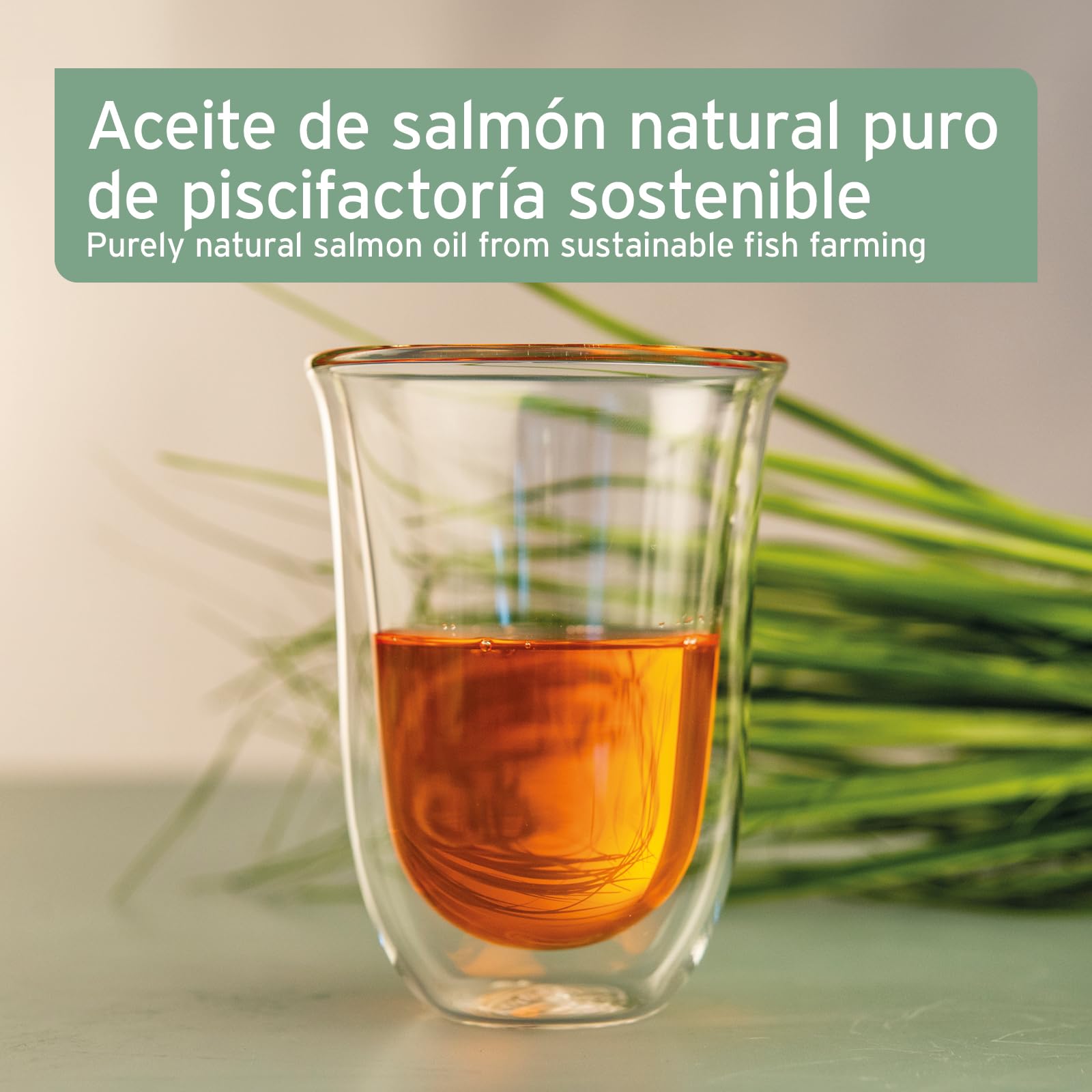 AniForte Aceite de Salmón para Perros 1 Litro - 100% Natural. Contiene Ácidos Grasos Omega 3, EPA, DHA Y Linolénico. Beneficioso para Huesos Fuertes y Pelaje Brillante