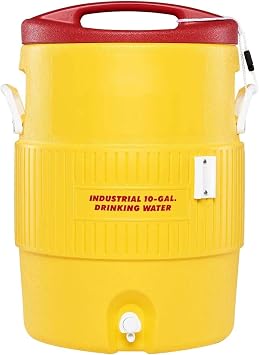 Plexon 10 Gallon Water Cooler, Sports Cooler with Flat Seat Lid