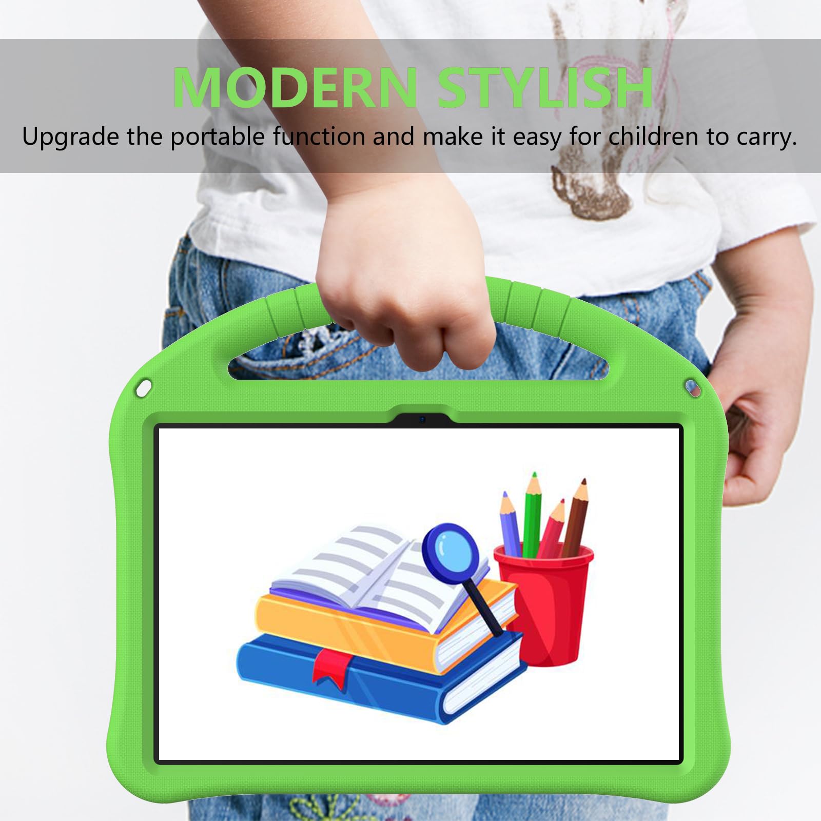Kids Case Compatible With TCL Tab11-Wi Fi-9466x3(2023/TCL NxtPaper 11 (2023 ),Lightweight EVA Rugged PC Shockproof Stand Protective Case,Kid Friendly Cute Tablet Cover (Rose Red