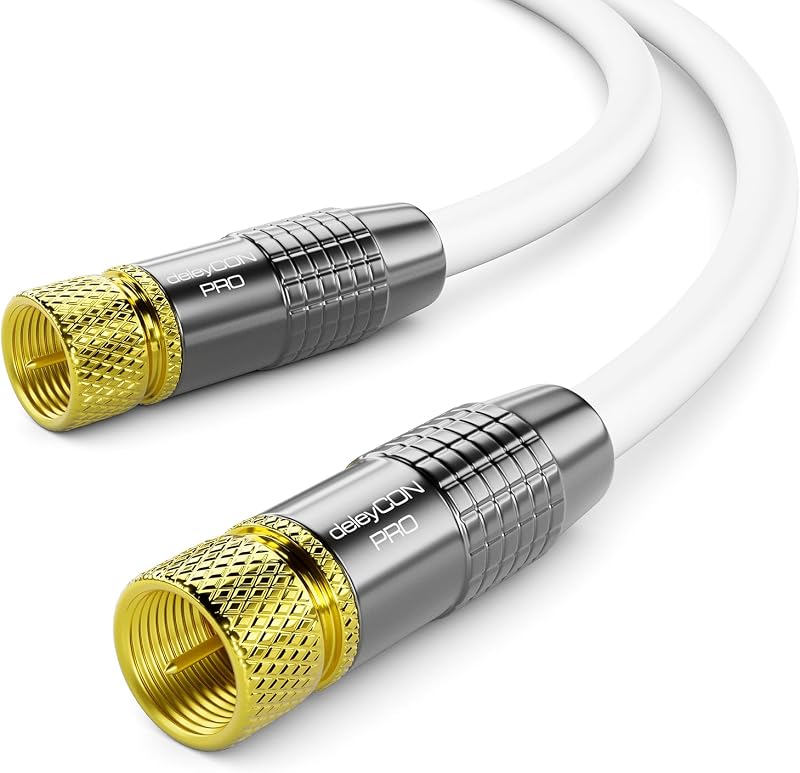 deleyCON Cavo Antenna SAT Coassiale 1 m