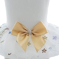 Vista 3 de Vestido de princesa para perro, bonita falda tutú de encaje, ropa de boda para cachorros para perros pequeños y medianos y chihuahua (blanco01, XS)