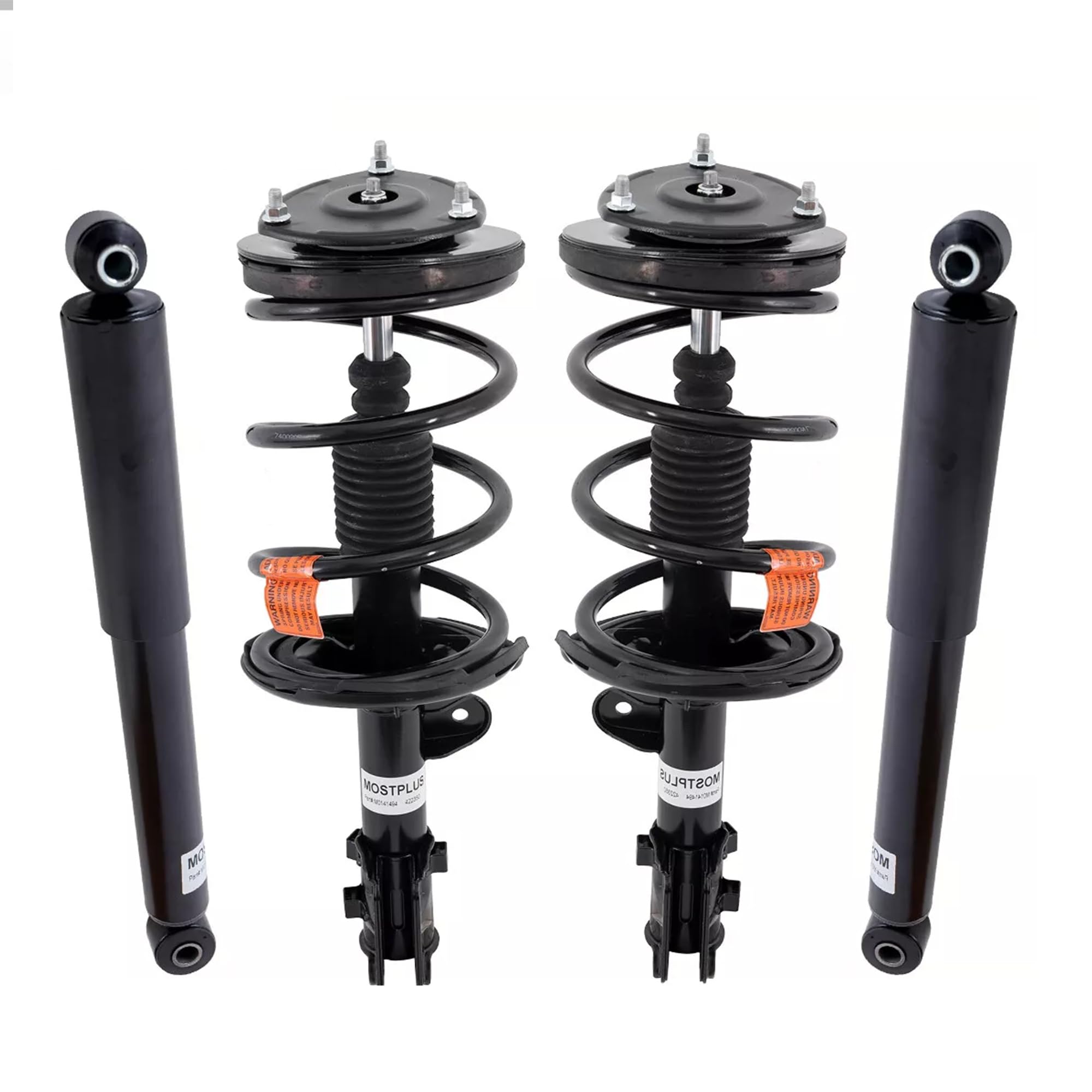MOSTPLUS Front and Rear Complete Strut Assembly & Shock Absorber w/Coil Springs compatible with 2006-2014 Kia Sedona 2007-2008 Hyundai Entourage,