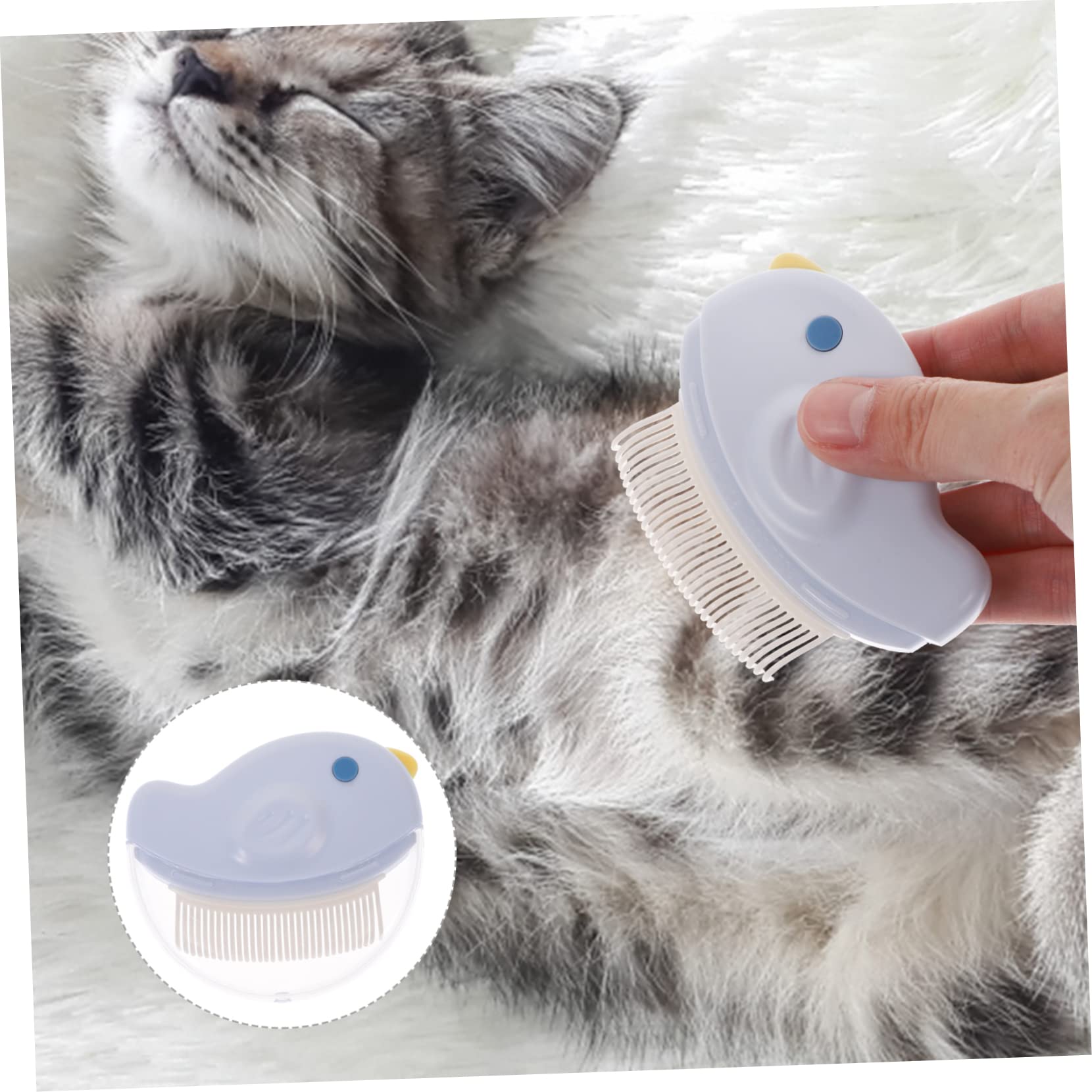 minkissy 6piezas Peines Para Cepillos Para Gatos y Quitapelos Portátil Para Eliminación De Pelo Accesorios De Limpieza Para Gatos y