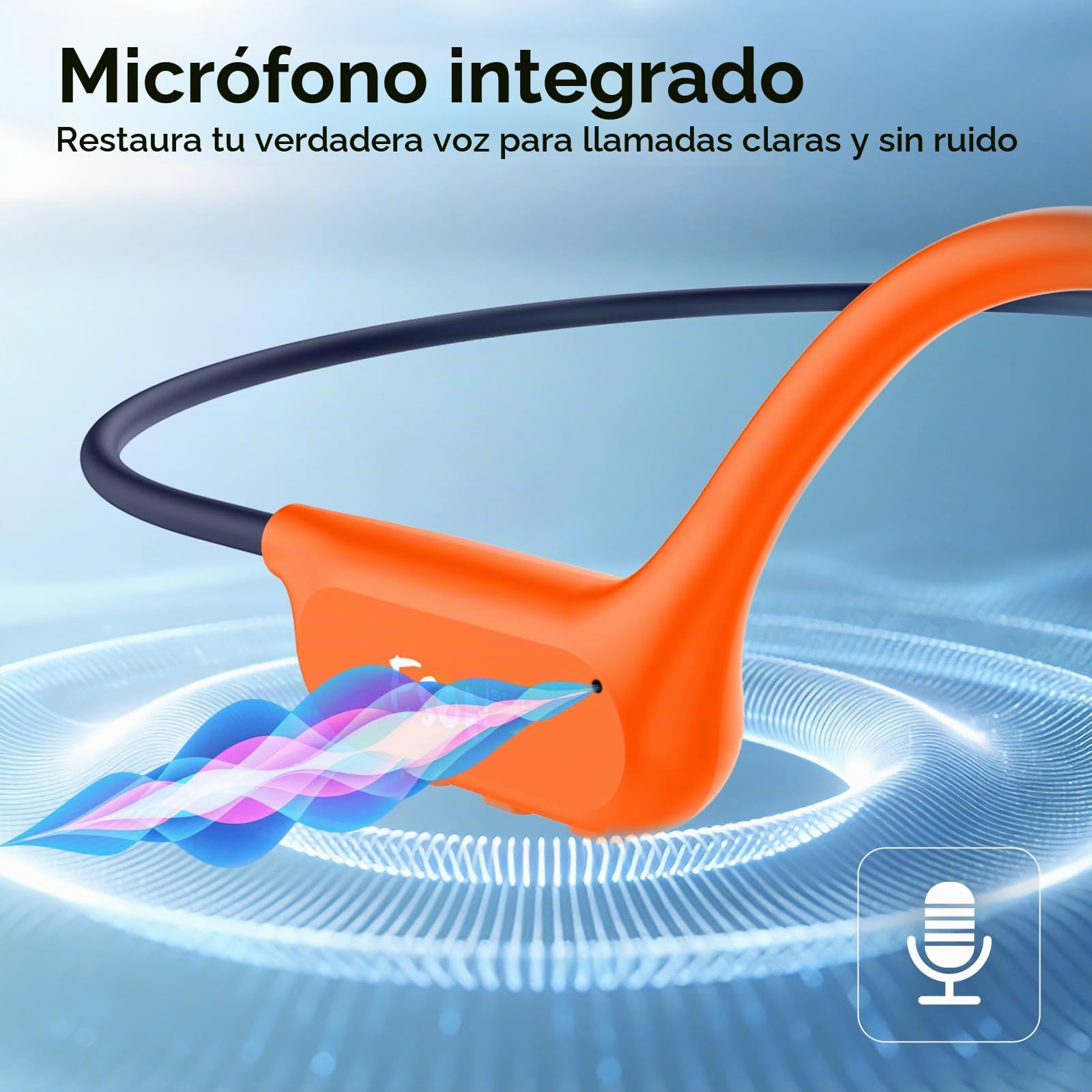 esonstyle Auriculares Conduccion Osea para Natacion - IP68 Auriculares Natación Bluetooth 6.0 Resistente al Agua, Cascos Conduccion Osea con 8G Mp3 para Nadar Correr Ciclismo