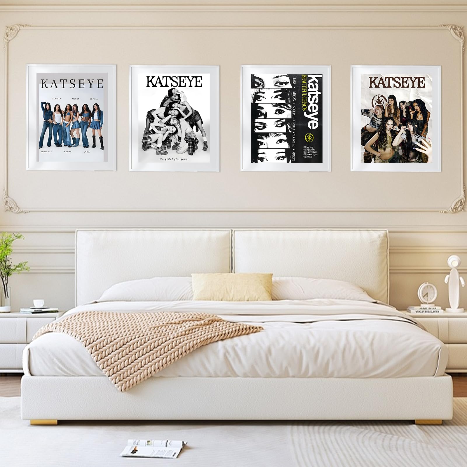 UJBVCX Set di 6 Katseye Poster Music Posters Collage da Parete, Poster della Camera, per Dormitorio (20 x 25 cm)