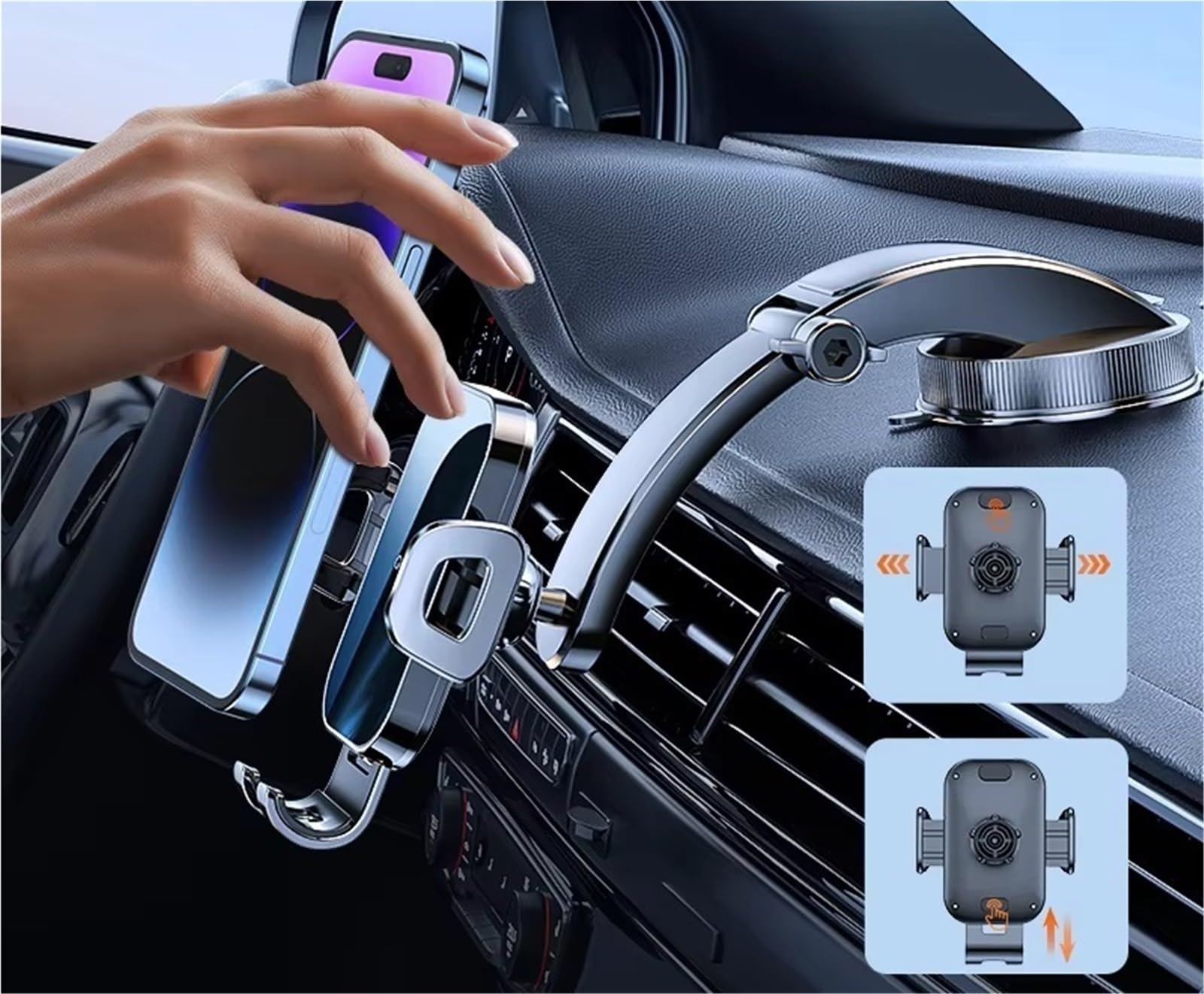 Per Huawei QOOVI Supporto Telefono Auto Supporto Cruscotto Universale Cellule GPS Supporto Presa D'aria Culla Accessori Porta Cellulare Auto