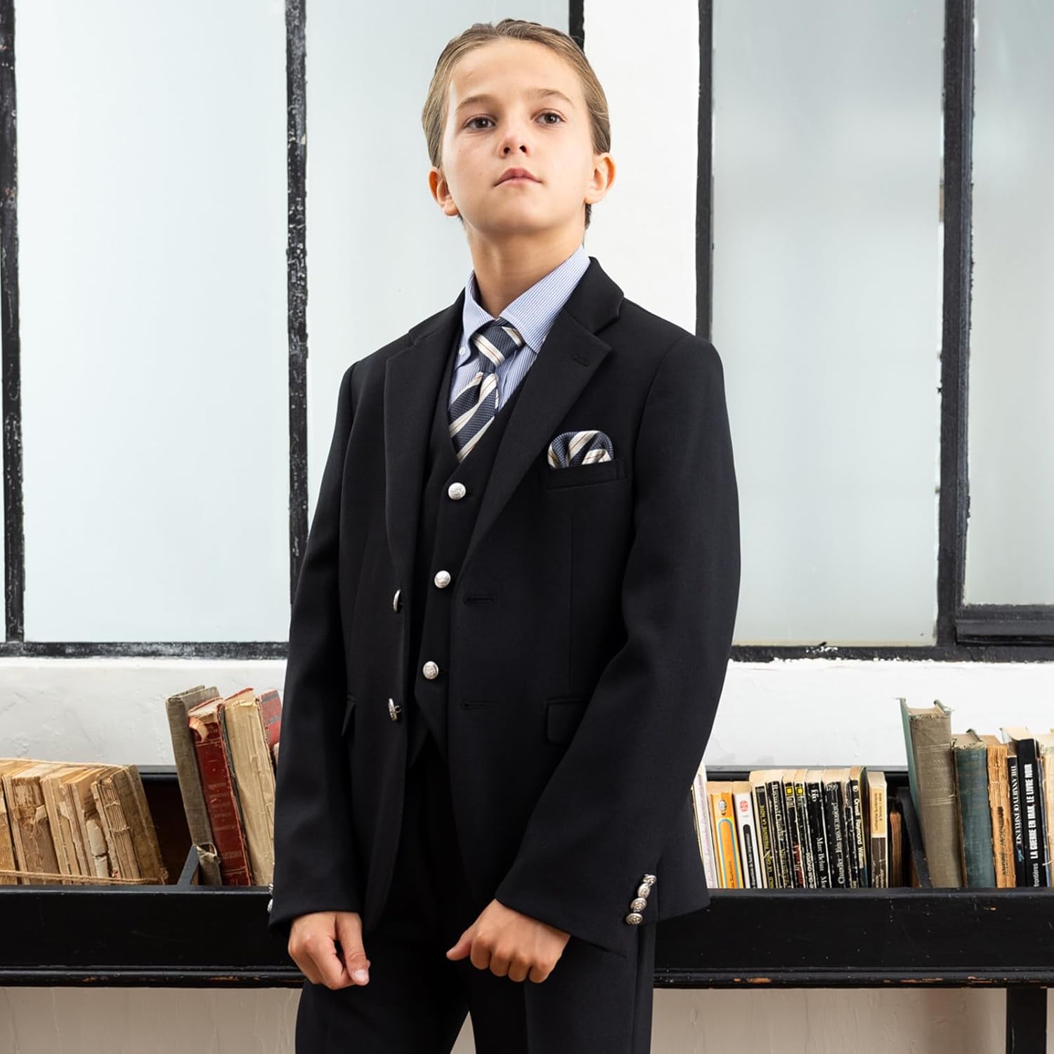 【6点セット】子供スーツ　サイズ140【ワンダー ファクトリー】セットアップ 6点セット】子供スーツ サイズ140【ワンダー ファクトリー