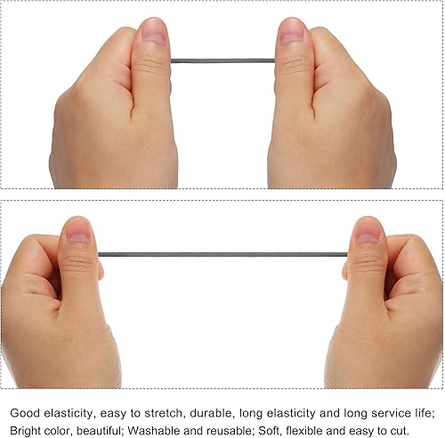 Vista 520 de PATIKIL Cuerda elástica elástica de 1/8 pulgadas, 11 yardas (0.118 in x 32.8 ft), color verde militar para manualidades, correas de gancho