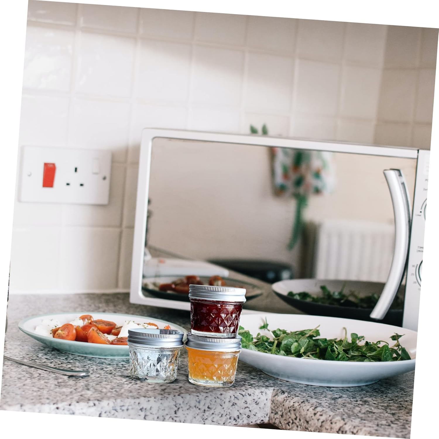 Mikinona 10pcs Transparent Juice Storage Jars Sealed Honey Containers for Kitchen Premium Quality for Jam Honey and Juice for Home Organization