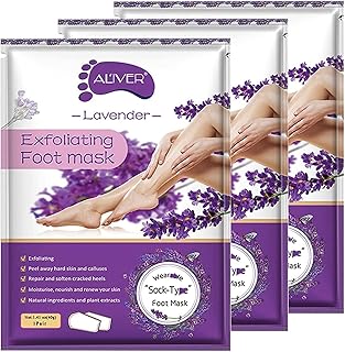 Foot Peel Mask 3 Pack -Exfoliating Foot Mask for Calluses, Dry Cracked Heels and Dead Skin - Moisturize and Repair Rough F...
