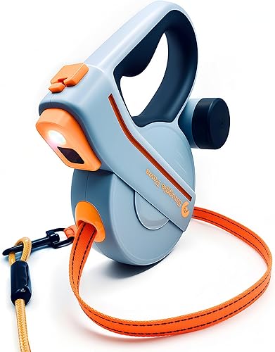 Snuggle Paws - Correa retráctil para perro de 16 pies de alta resistencia, correa todo en uno con linterna LED, soporte para bolsa de excrementos y disponible en Yaxa Colombia