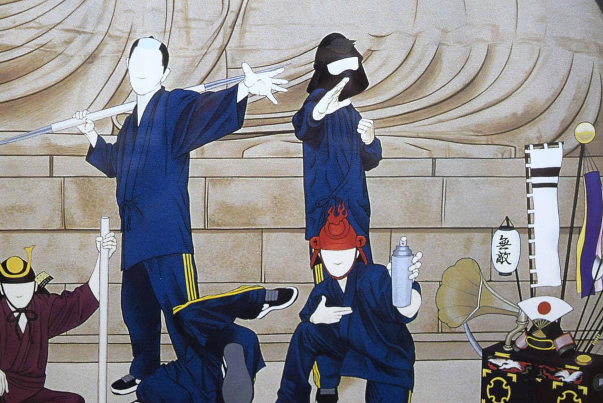 天明屋尚　現代日本若衆絵図鎌倉九人の侍 天明屋尚「現代日本若衆絵図 鎌倉 九人の侍」オフセットプリント ed.44/