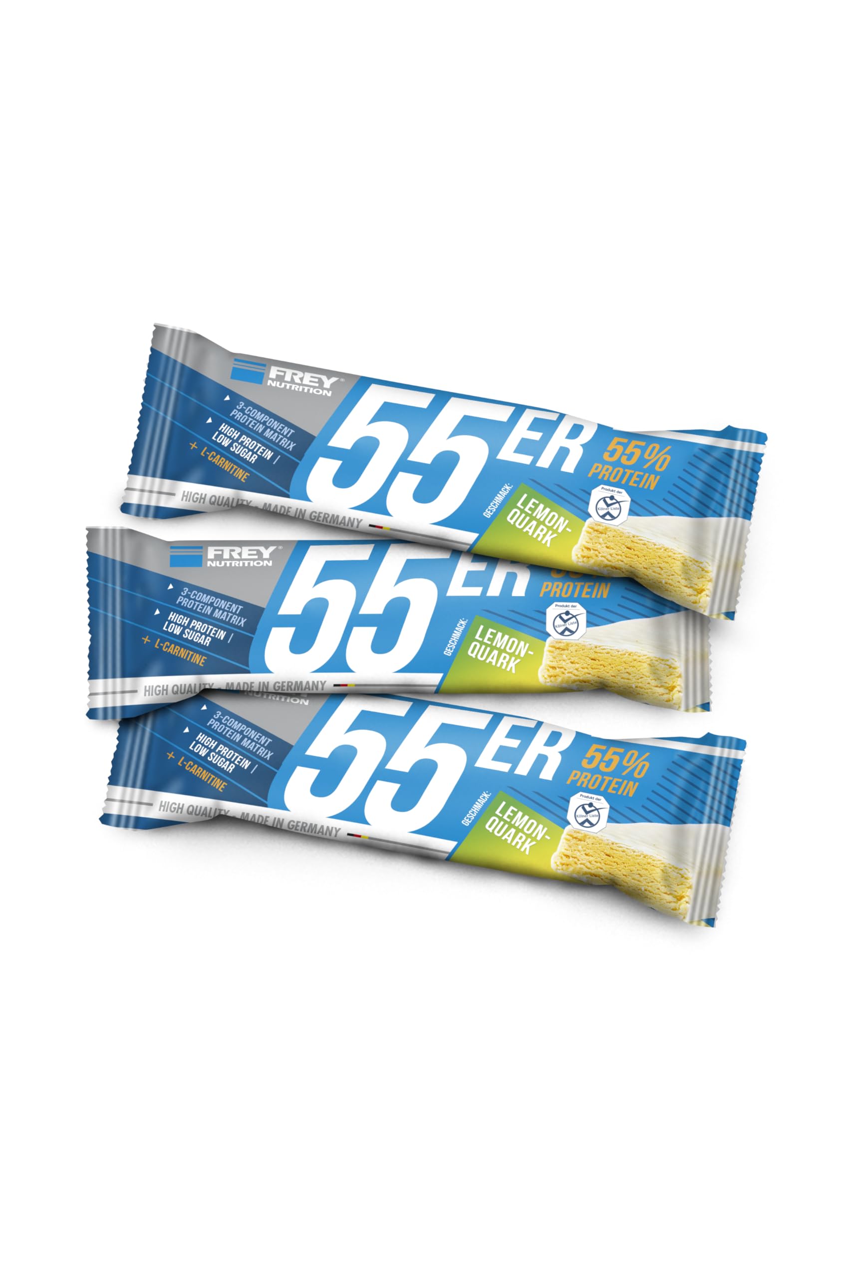 FREY Nutrition 55 barritas de proteínas, 20 barritas (20 x 50 g) (limón)