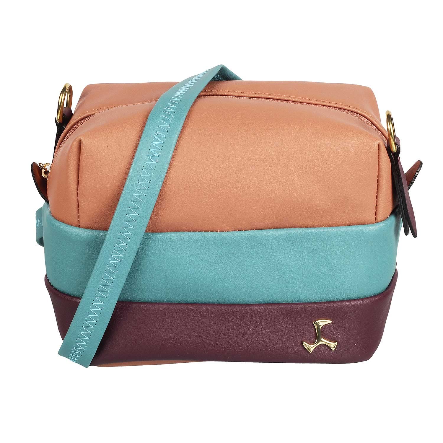Mochi Womens Synthetic Peach Zip Top Sling (One Size) (B0BCQNGZXQ) Amazon Price History, Amazon Price Tracker