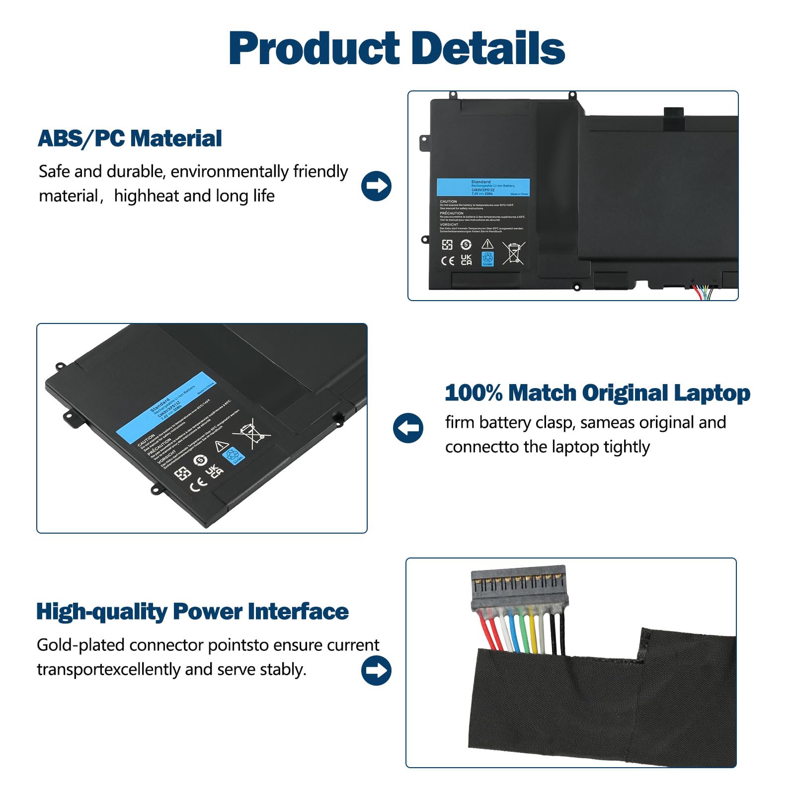 Amazon.com: A AMANDA 55Wh C4K9V Laptop Battery Replacement
