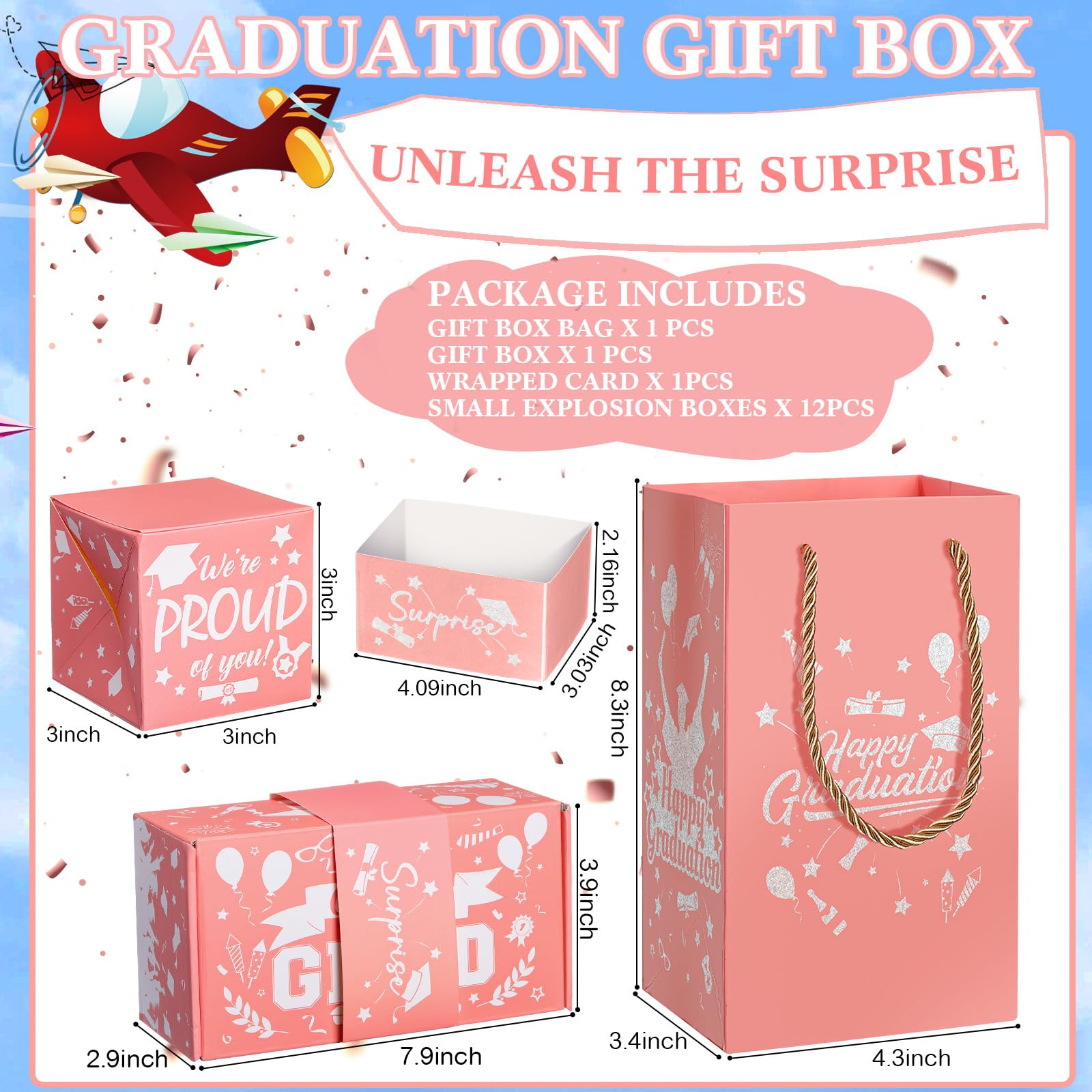 Amazon.com: Tenceur 14 Pcs 2026 Graduation Explosion Gift Boxes 12