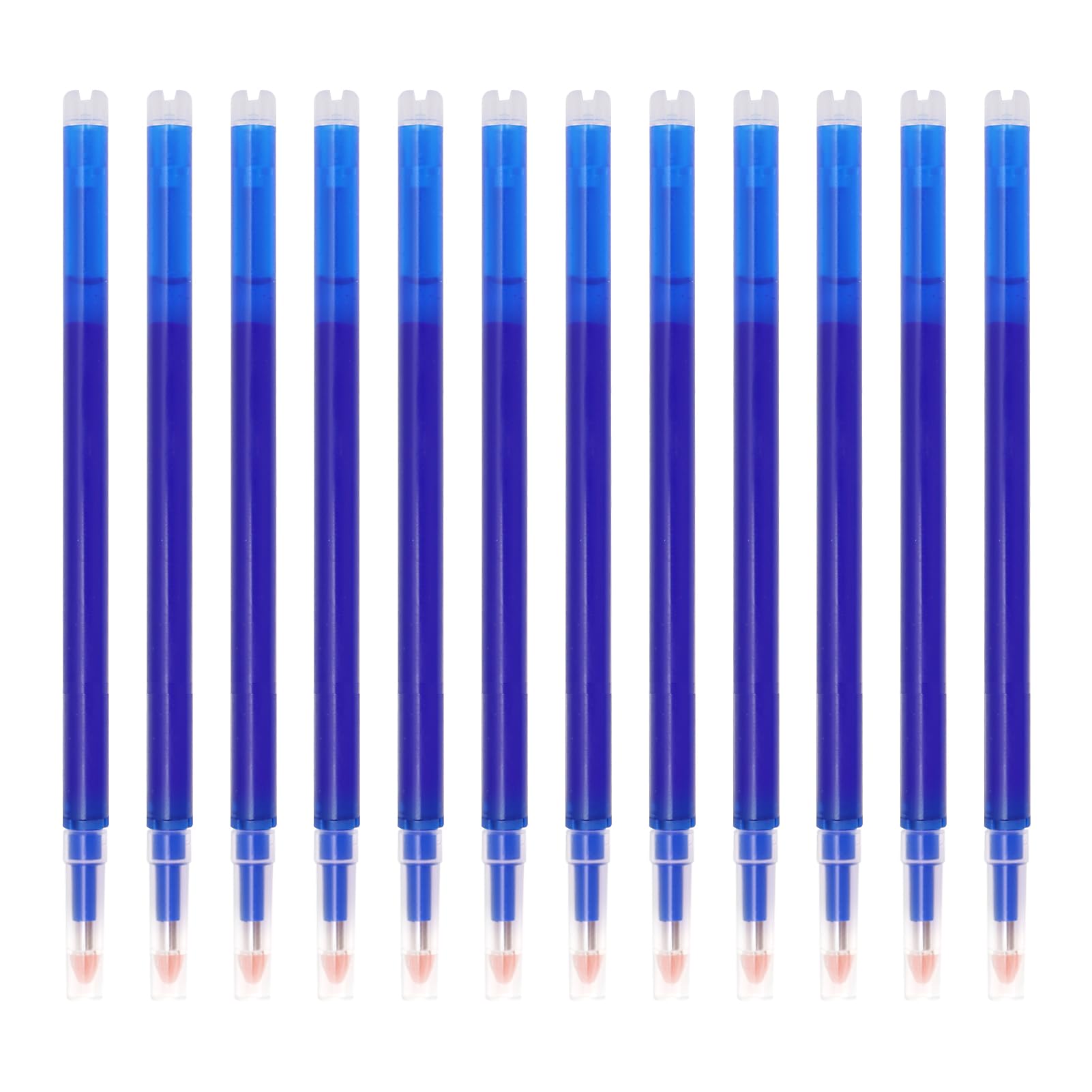 12 Pack Blue Erasable Pen Refills Compatible with Pilot Frixion and Most Rollerball Friction Pens Blue Ink 0.5 mm Stainless Steel Tip Smooth Durable Writing Experience for Students Professionals