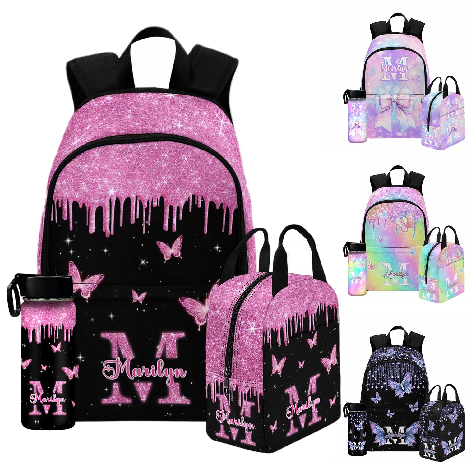 Customize Girls Backpack Personalized Backpacks for Girls for Daughter Granddaughter Birthday Back to School Work Picnic Book Bag
