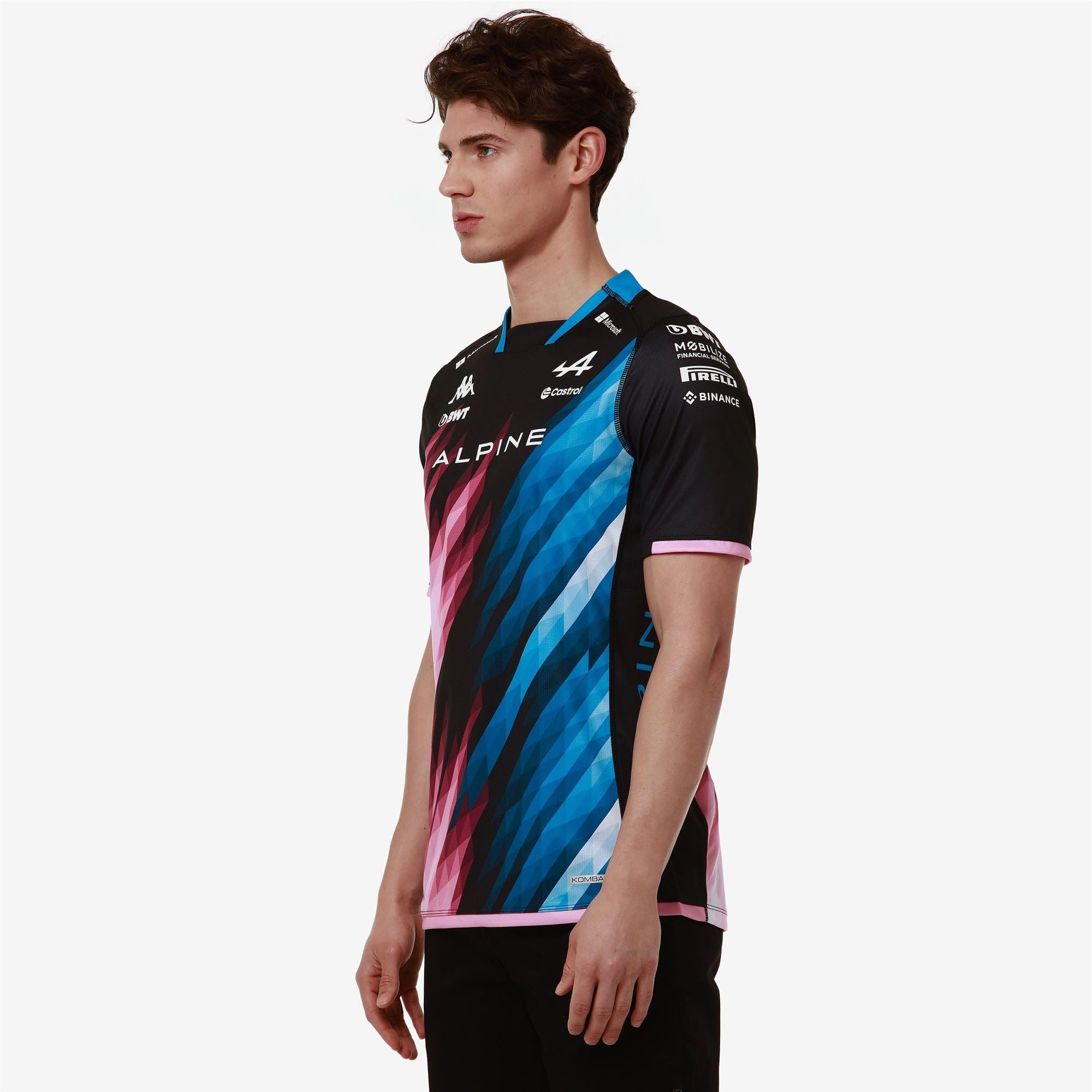 Kappa - T-Shirt, Bambino, Poliestere, Abbigliamento Racing, Modello: Kombat 2024 Gasly Alpine F1
