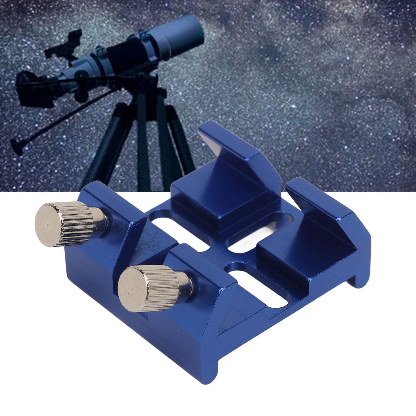 Universelle Schwalbenschwanzbasis für Sucherfernrohre, Ideale Sucherfernrohr-Montagehalterung für Optische Teleskope für die Installation von Optischen Sucherfernrohren (Blue)