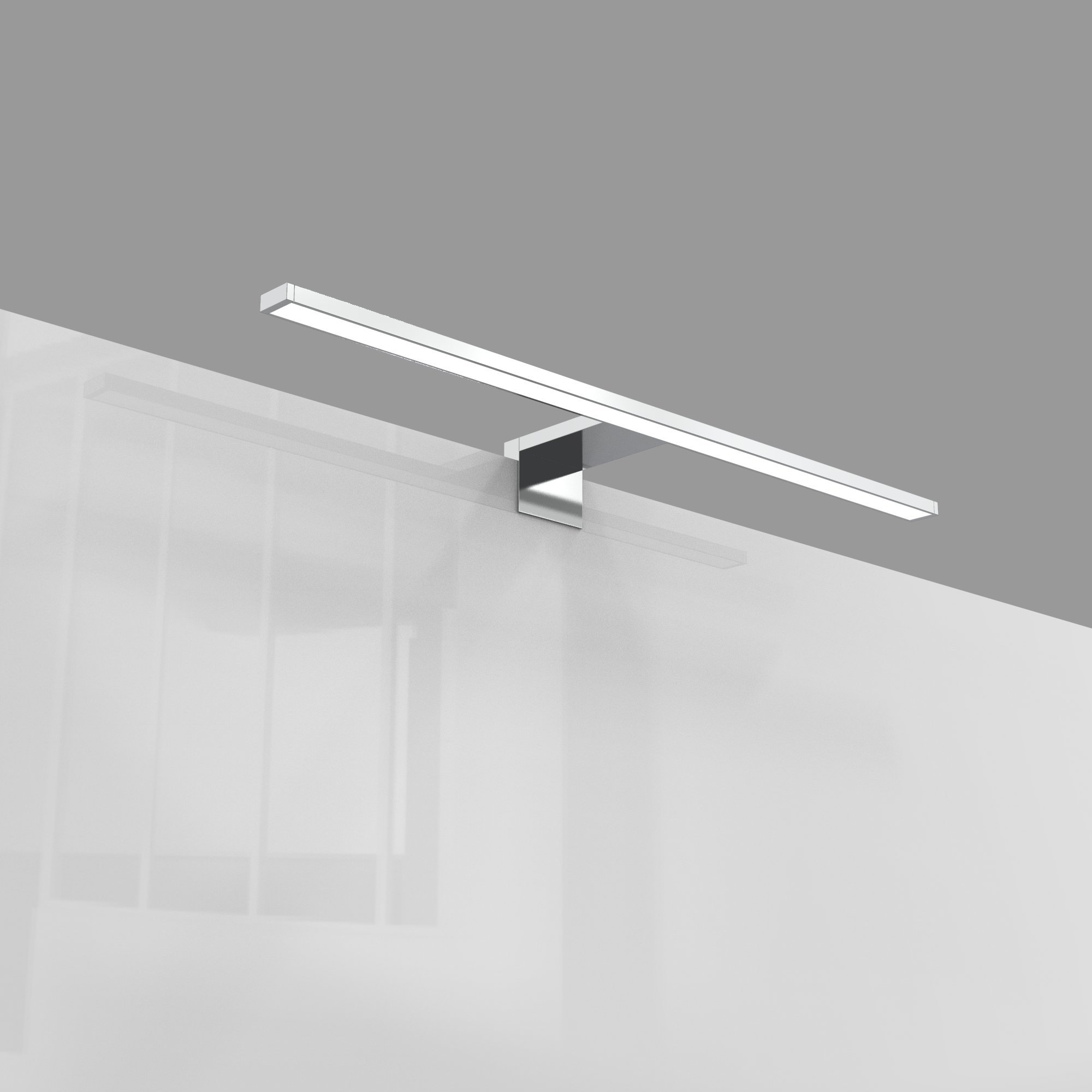 B.K.Licht lampe miroir LED 4000K 8W 780lm IP44 600mm chrome