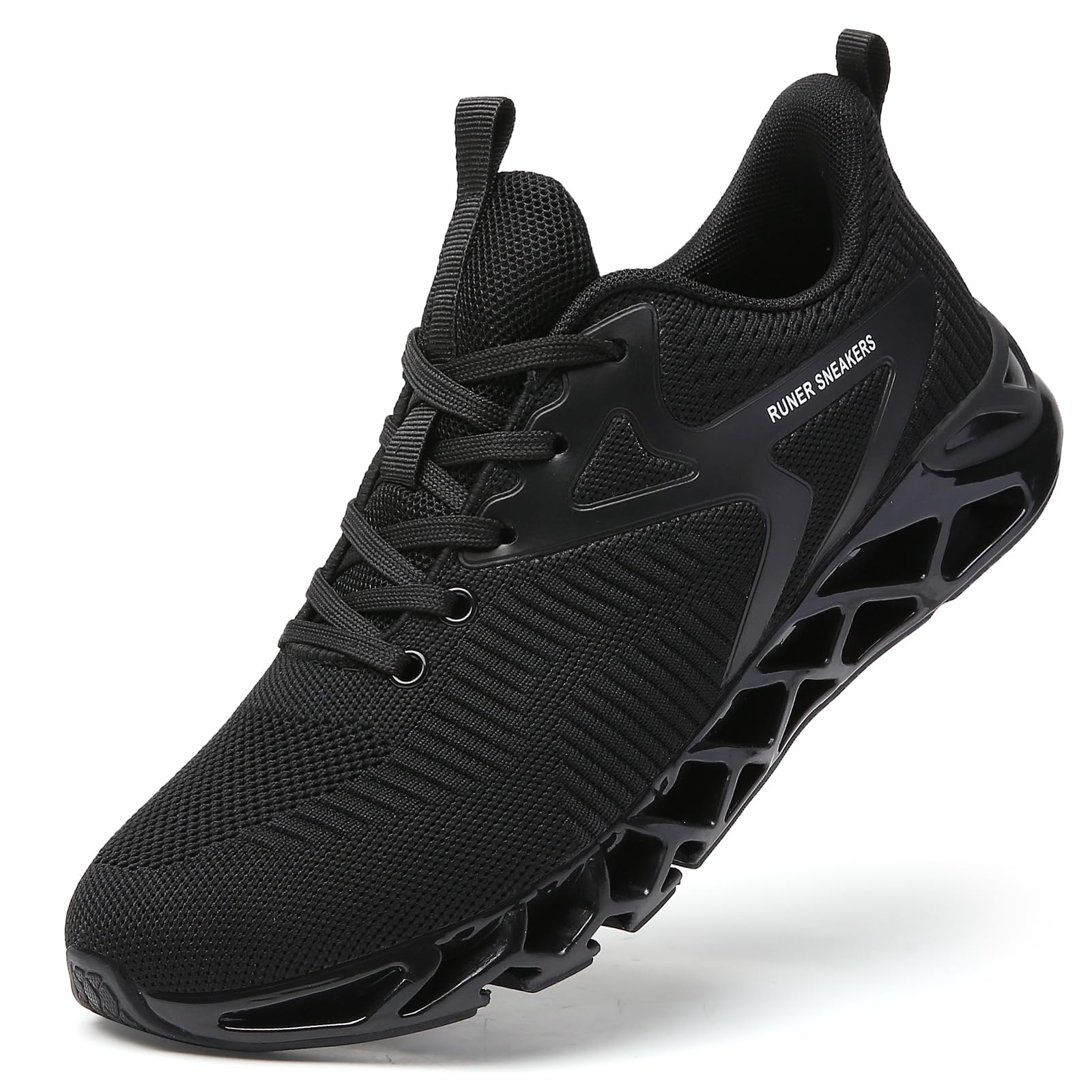 TSIODFO Running Sneakers for Men Sport Athletic Walking Shoes All Black Size 11 Workout Runner Jogging Tennis Trainers