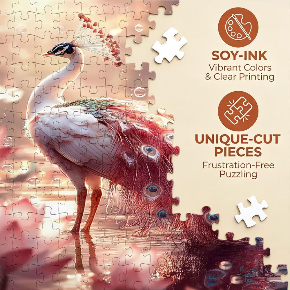 Puzzle 2000 Pezzi, Pavo Rosa 3D Puzzle per Adulti Impegnativo, Educa Puzzles Artistico, Divertente E Stimolante Puzzles Decorativo per La Famiglia, Regalo e Decorazione Pareti DX0YL6-246