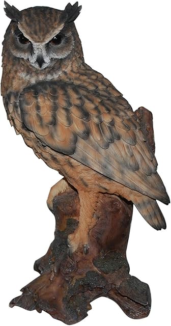 Real Life Large Long Eared Owl Garden Ornament (SizeB)