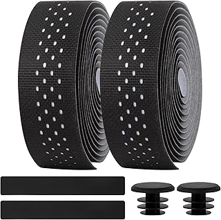 Golesh Golesh Bike Handlebar Tape, Silicone Bar Tape Road Bike, Extra Thick Soft & Non-Slip Comfortable Bicycle Handle bar Tape, Bike Grip Tape for Handlebars, Black