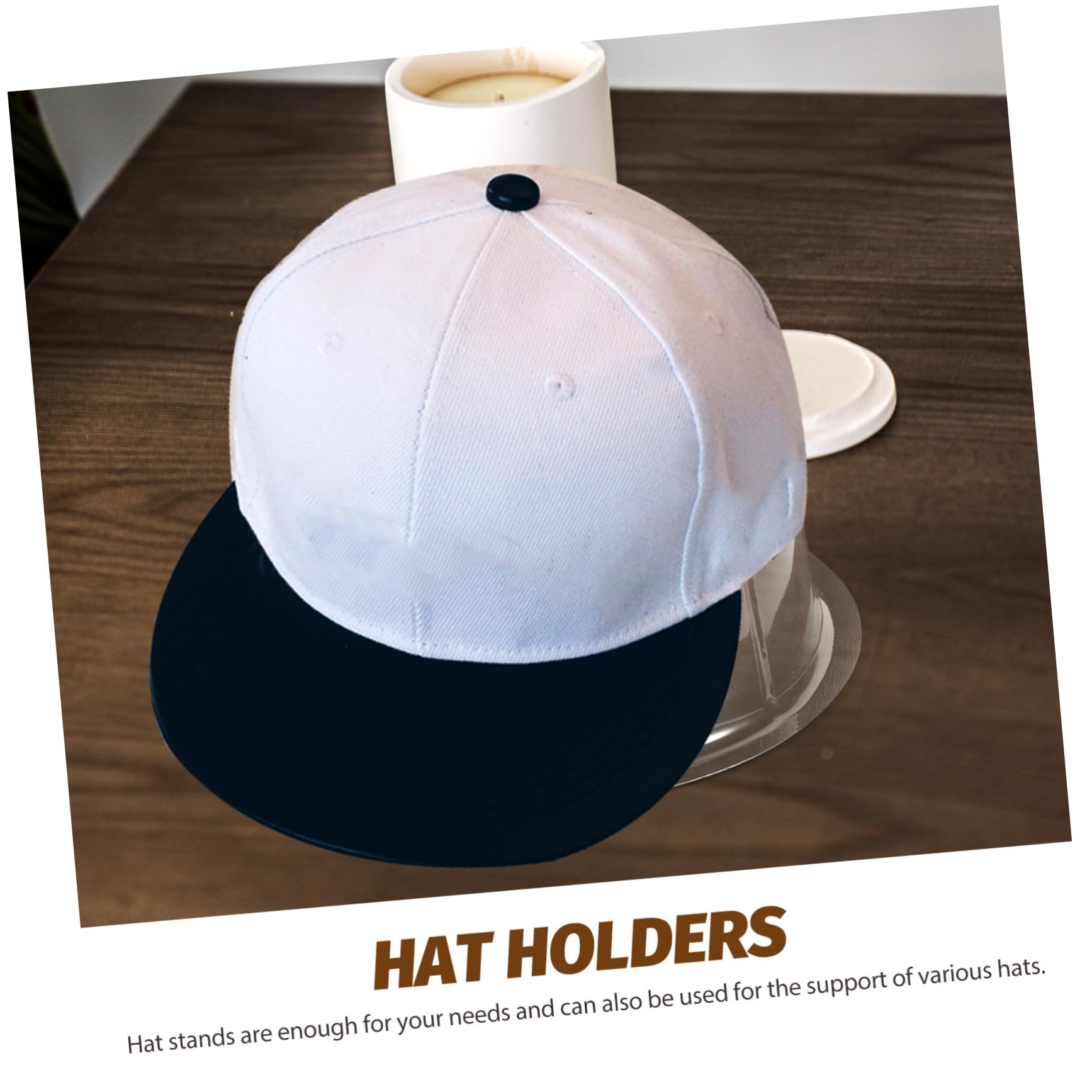 10x Hutstützen Für Baseballcaps - Transparent, Formstabil