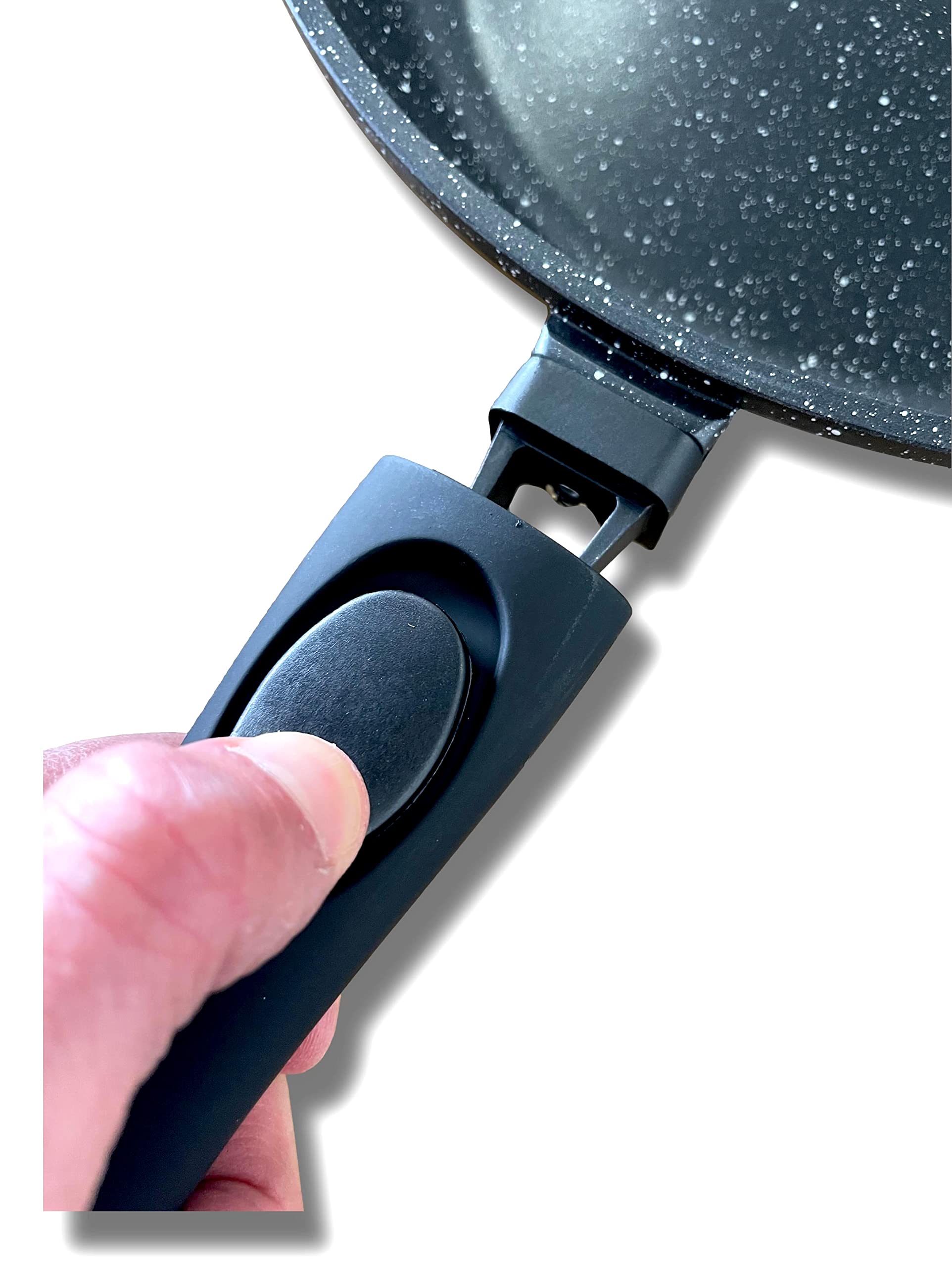 Padella in pietra, per tutti i piani cottura, a induzione, senza PFOA (Acido Perfluoroottanoico), cottura senza grassi, rivestimento in Greblon C3+, Tecnologia tedesca, Metallo, 28