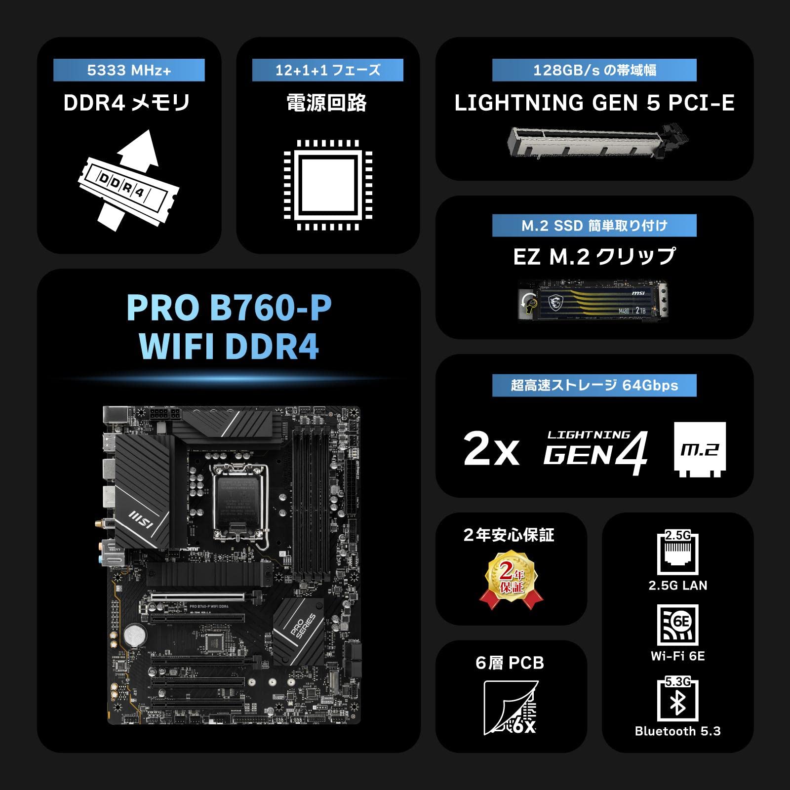 Msi b760-P+14600KF+メモリ　　セット PRO B760-P WIFI DDR4