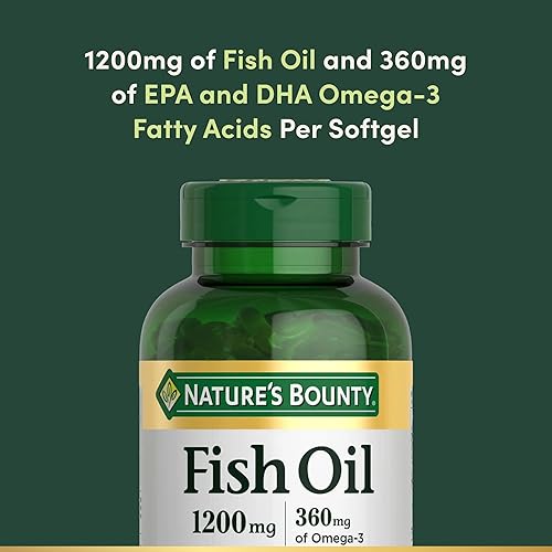 Vista 9 de Nature's Bounty Aceite de pescado de recompensa de la naturaleza, 1200 mg, 360 mcg de Omega-3, 200 Softgels de liberación rápida