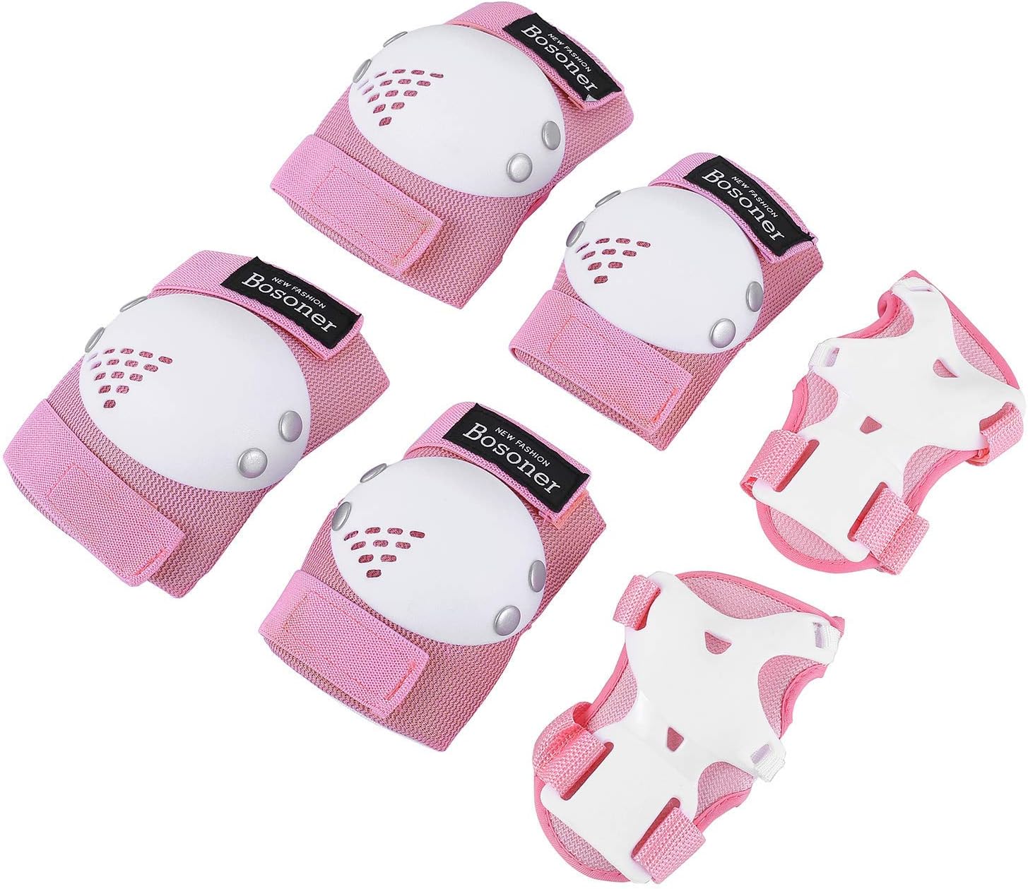 BOSONER Kids/Youth Knee Pad Elbow Pads for Roller Skates Cycling BMX Bike Skateboard Inline Rollerblading, Skating Skatings Scooter Riding Sports